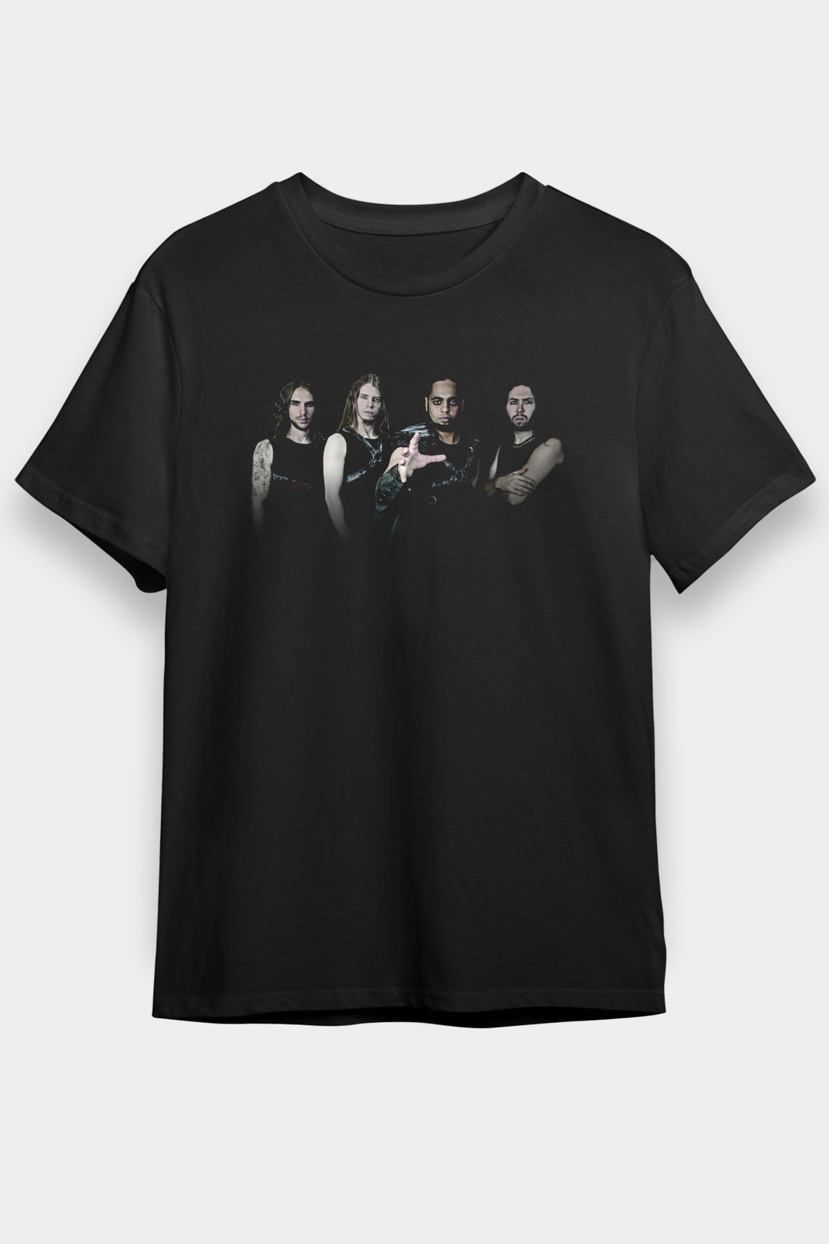 Aeternam Baskılı Unisex Siyah Tişört - Tshirt