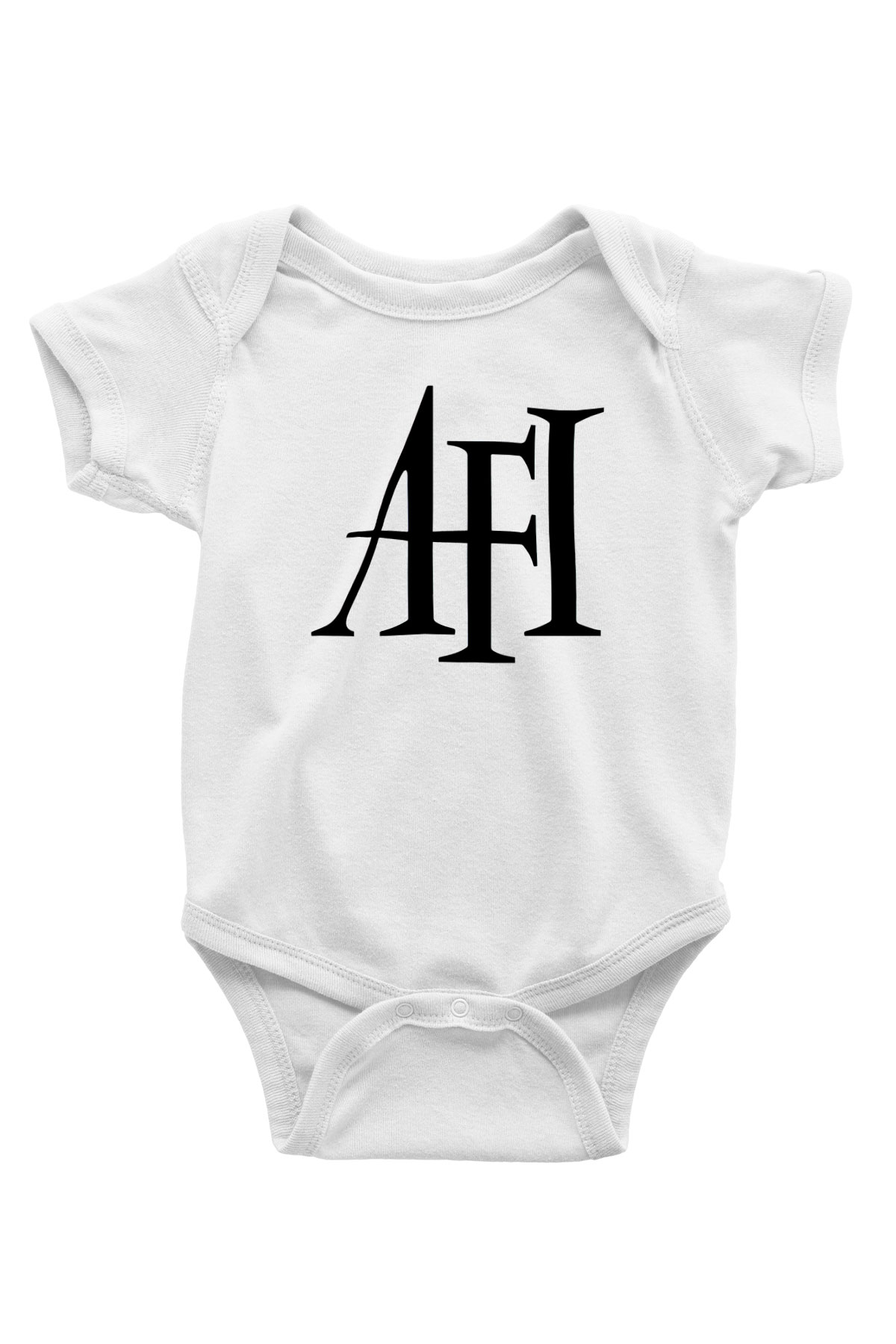 Afi Baskılı Beyaz Unisex Bebek Body - Zıbın