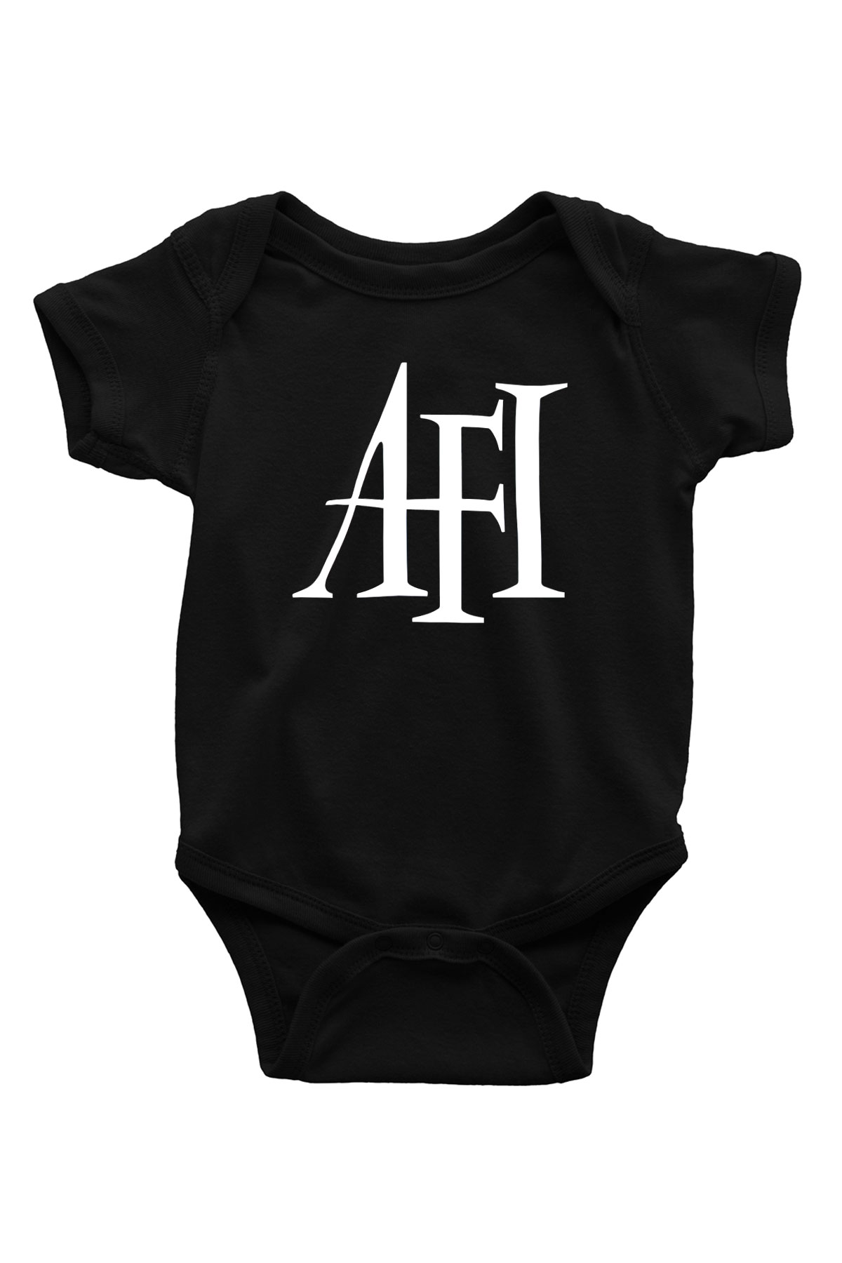 Afi Baskılı Siyah Bebek Body - Zıbın