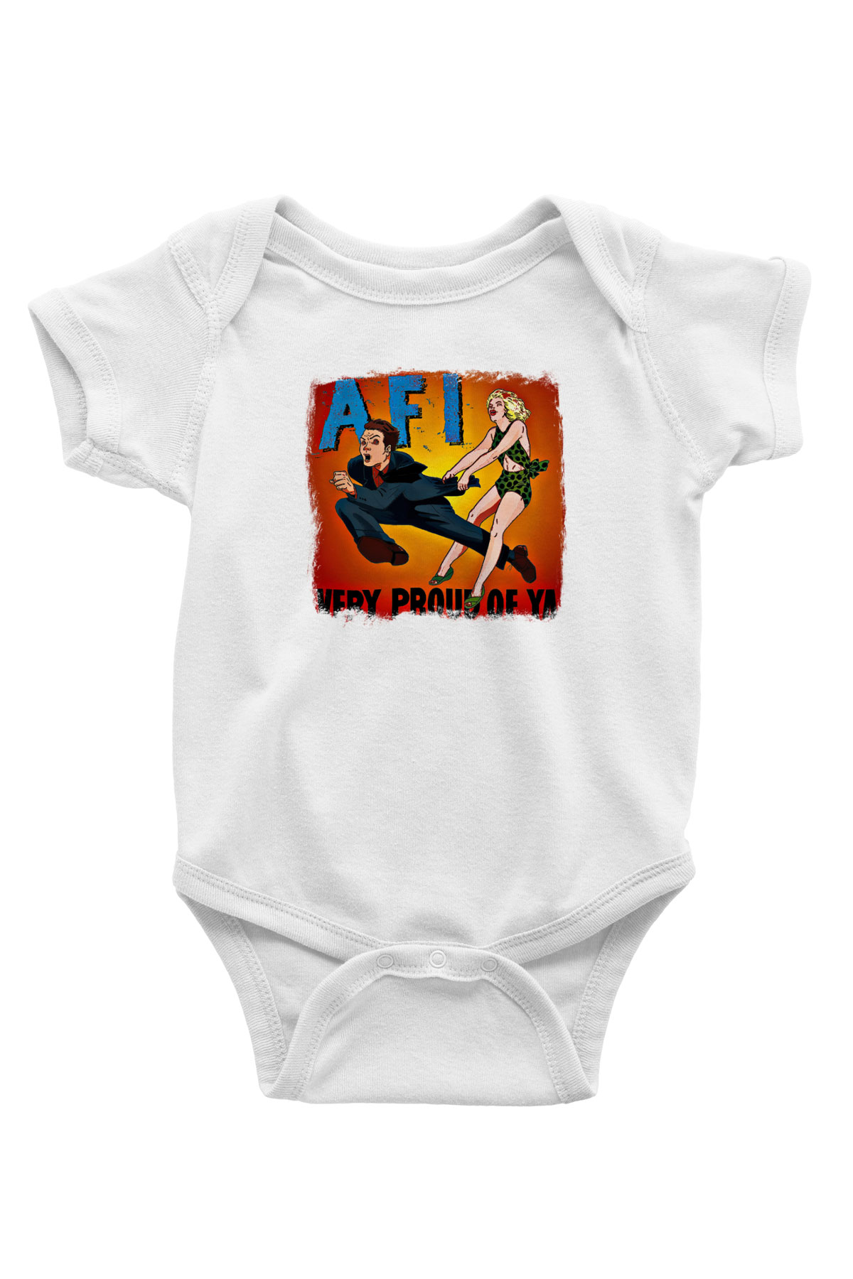 Afi Baskılı Unisex Beyaz Bebek Body - Zıbın
