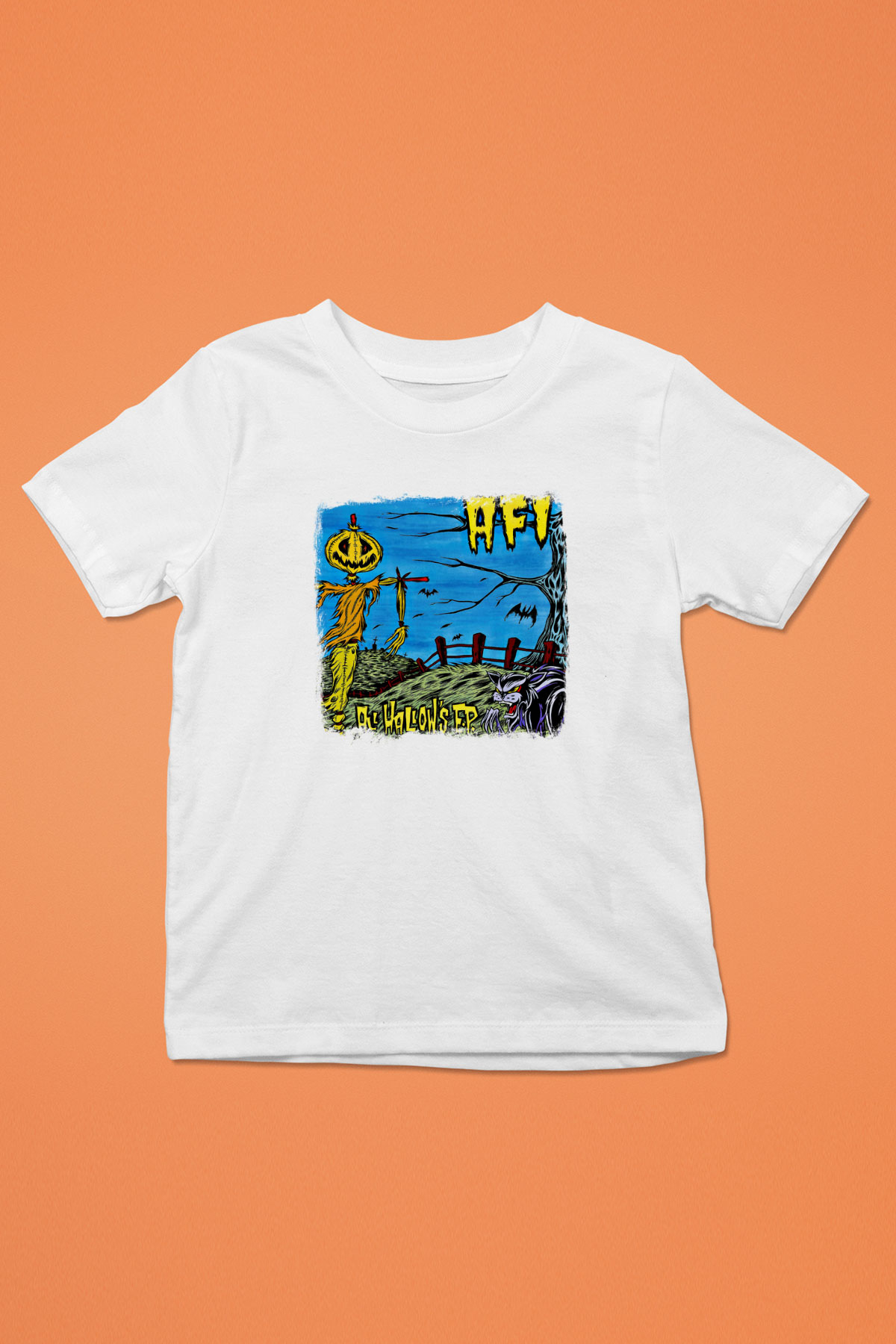 Afi Baskılı Unisex Beyaz Çocuk Tişört