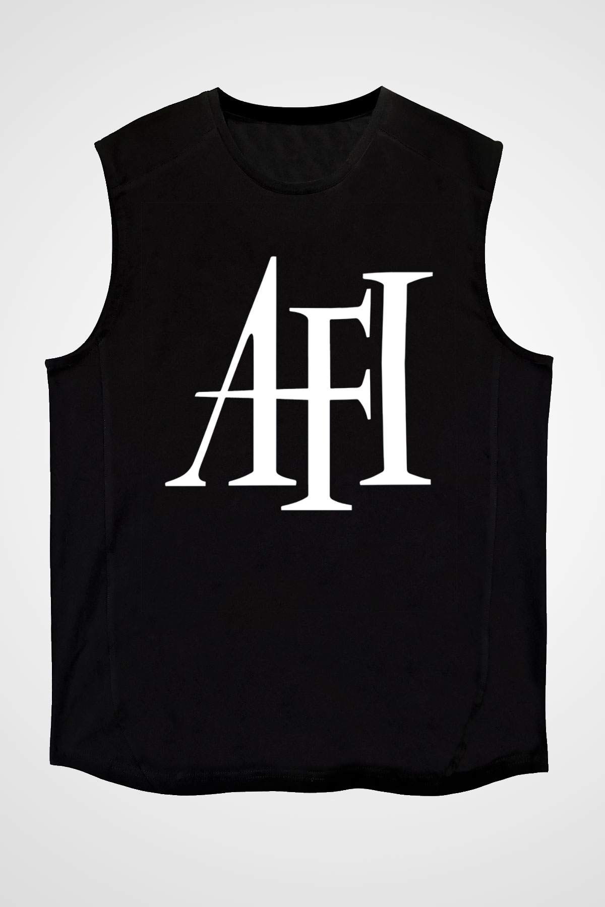 Afi Siyah Unisex Kolsuz Tişört