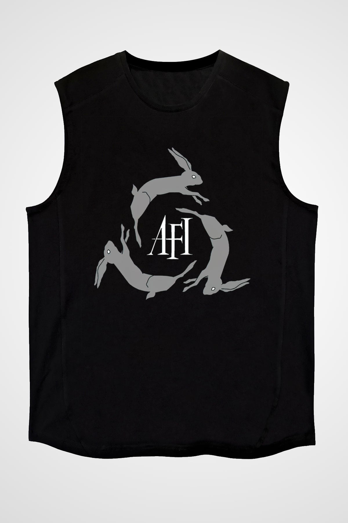 Afi Siyah Unisex Kolsuz Tişört