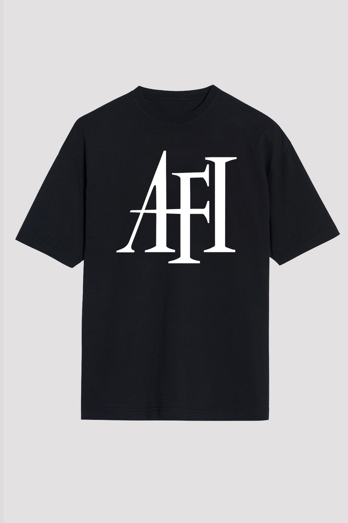 Afi Siyah Unisex Oversize Tişört T-Shirt