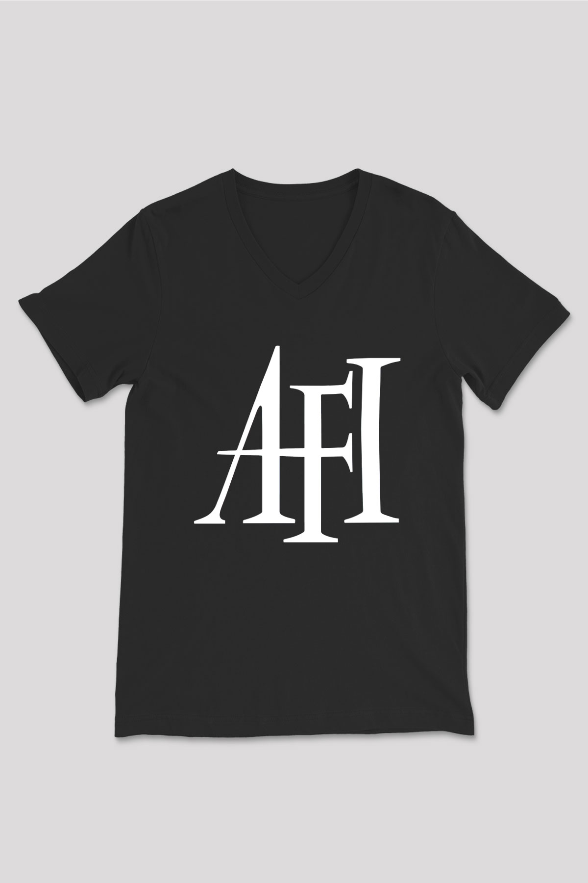 Afi Siyah Unisex V Yaka Tişört T-Shirt