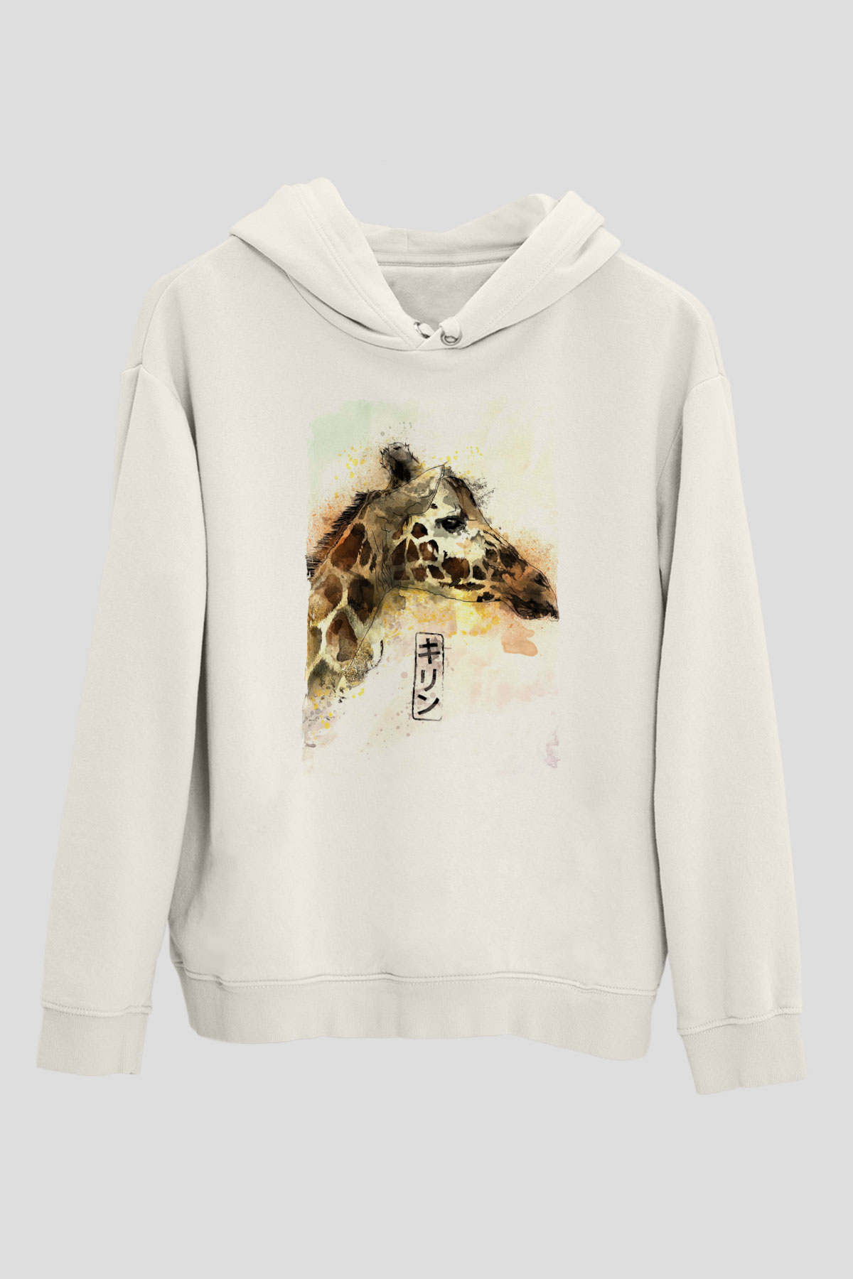 Afrika ZürafaBeyaz  Unisex Hoodie