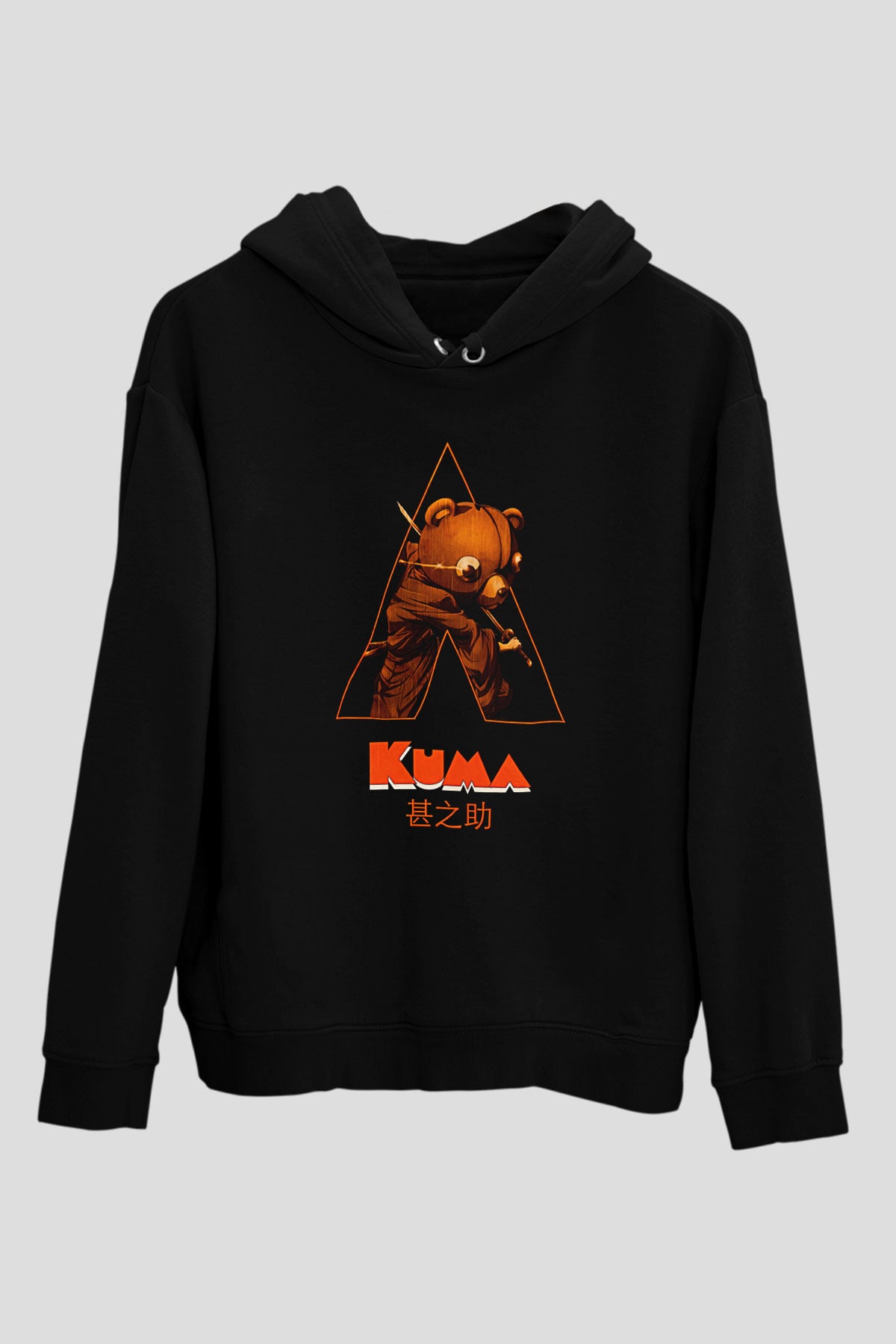 Afro Samurai Baskılı Unisex Siyah Hoodie