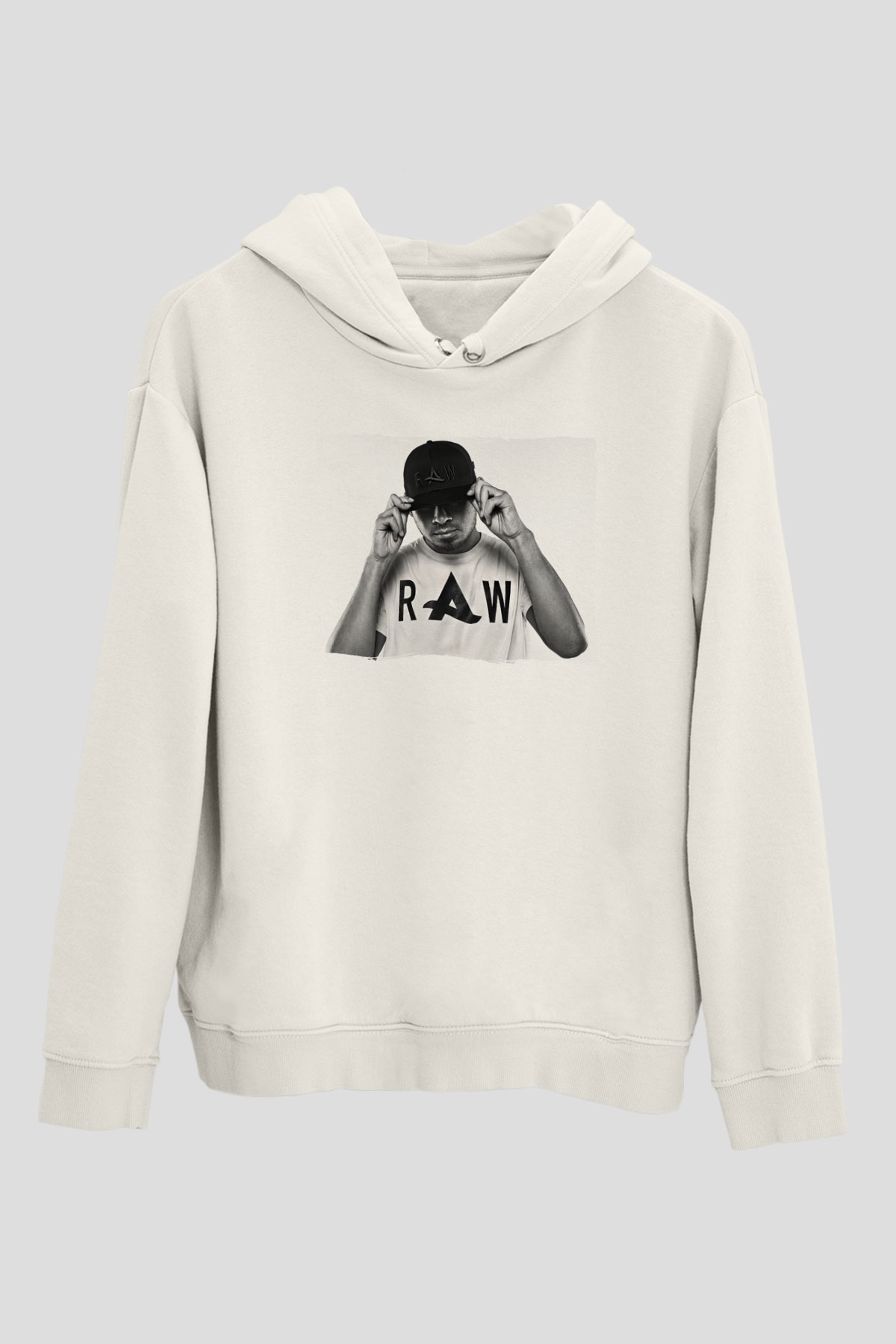 Afrojack Beyaz Unisex Kapüşonlu Sweatshirt