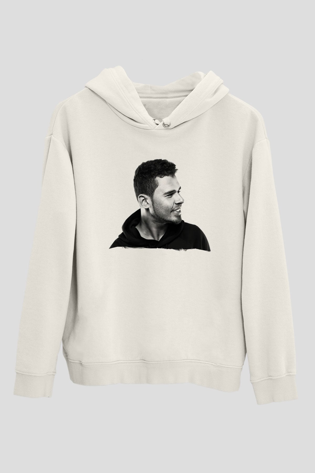 Afrojack Beyaz Unisex Kapüşonlu Sweatshirt