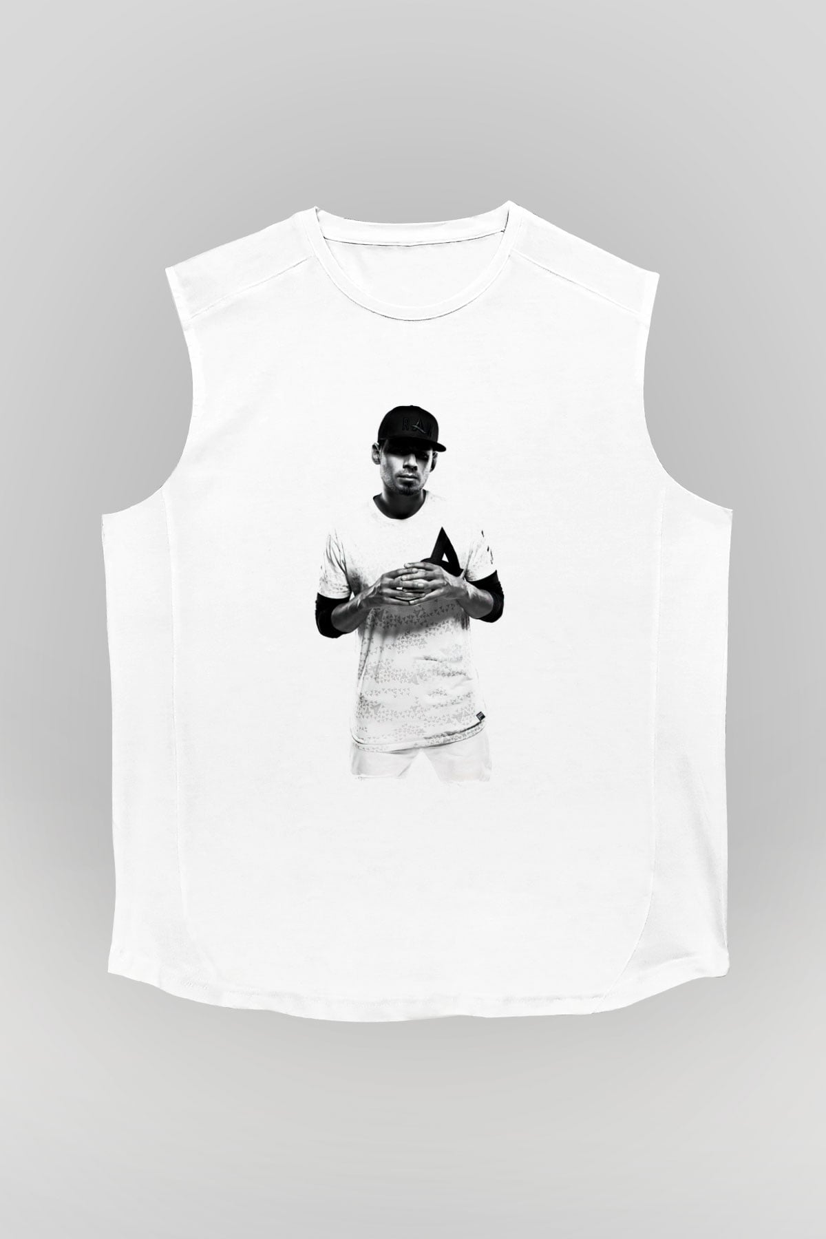 Afrojack Beyaz Unisex Kolsuz Tişört
