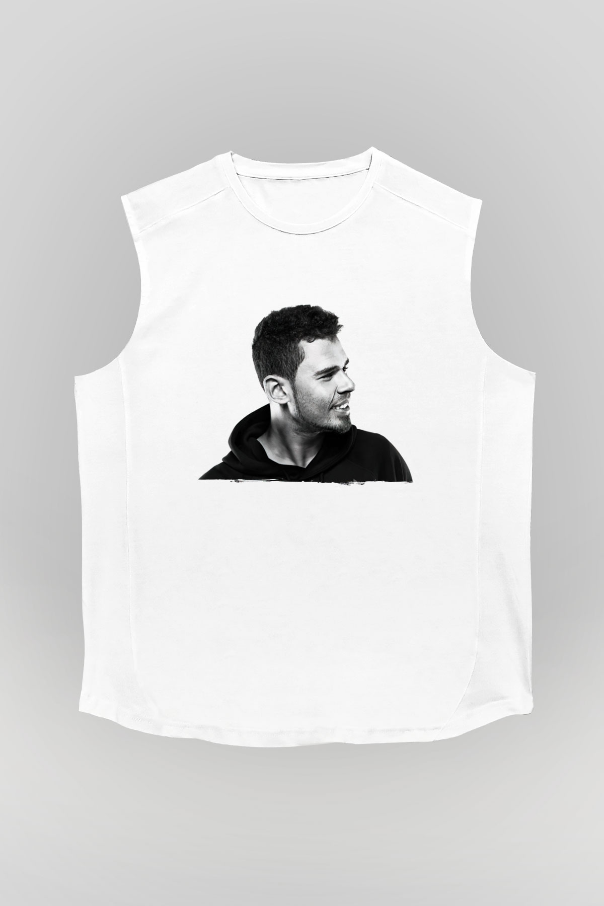 Afrojack Beyaz Unisex Kolsuz Tişört