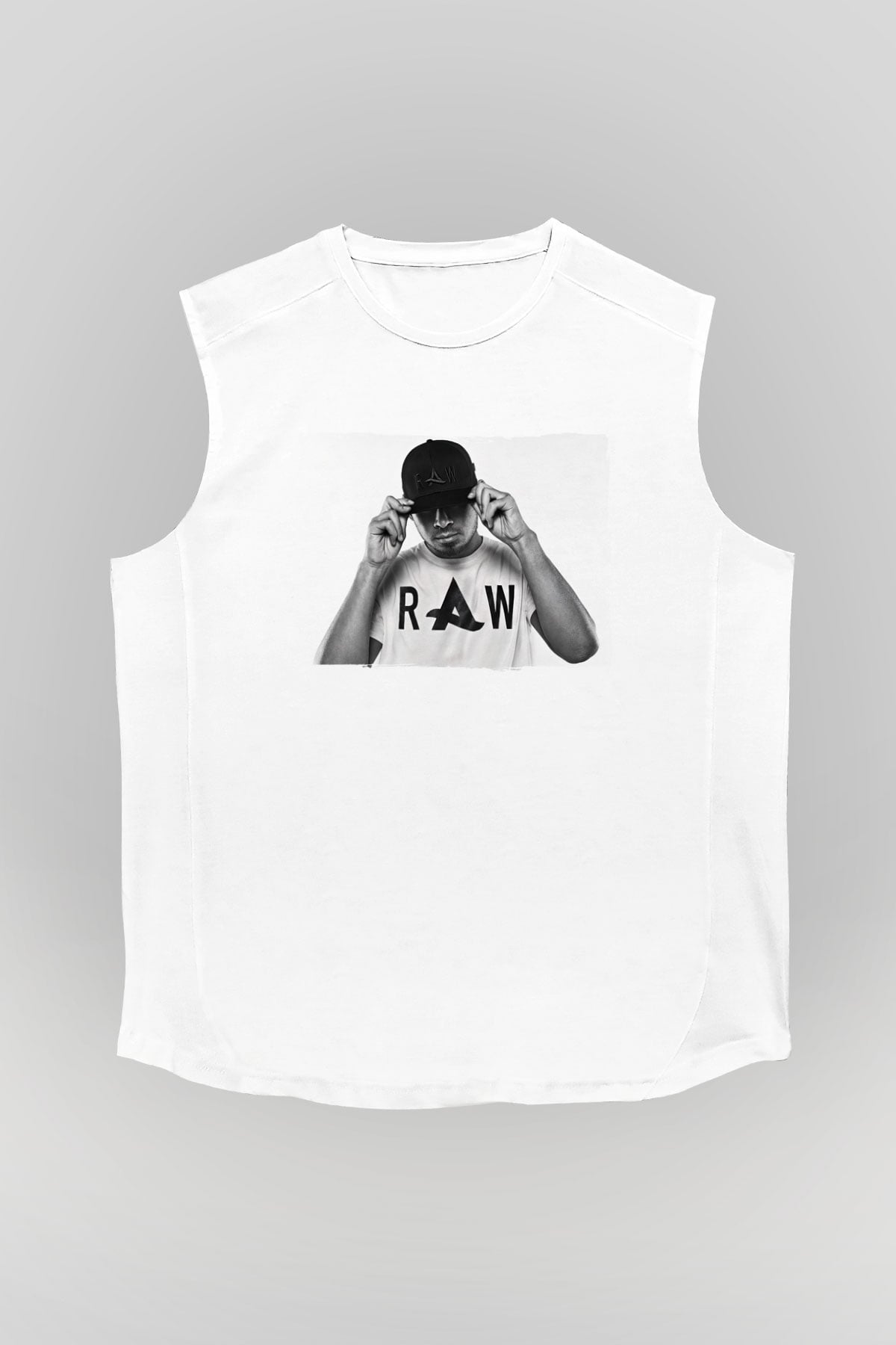 Afrojack Beyaz Unisex Kolsuz Tişört