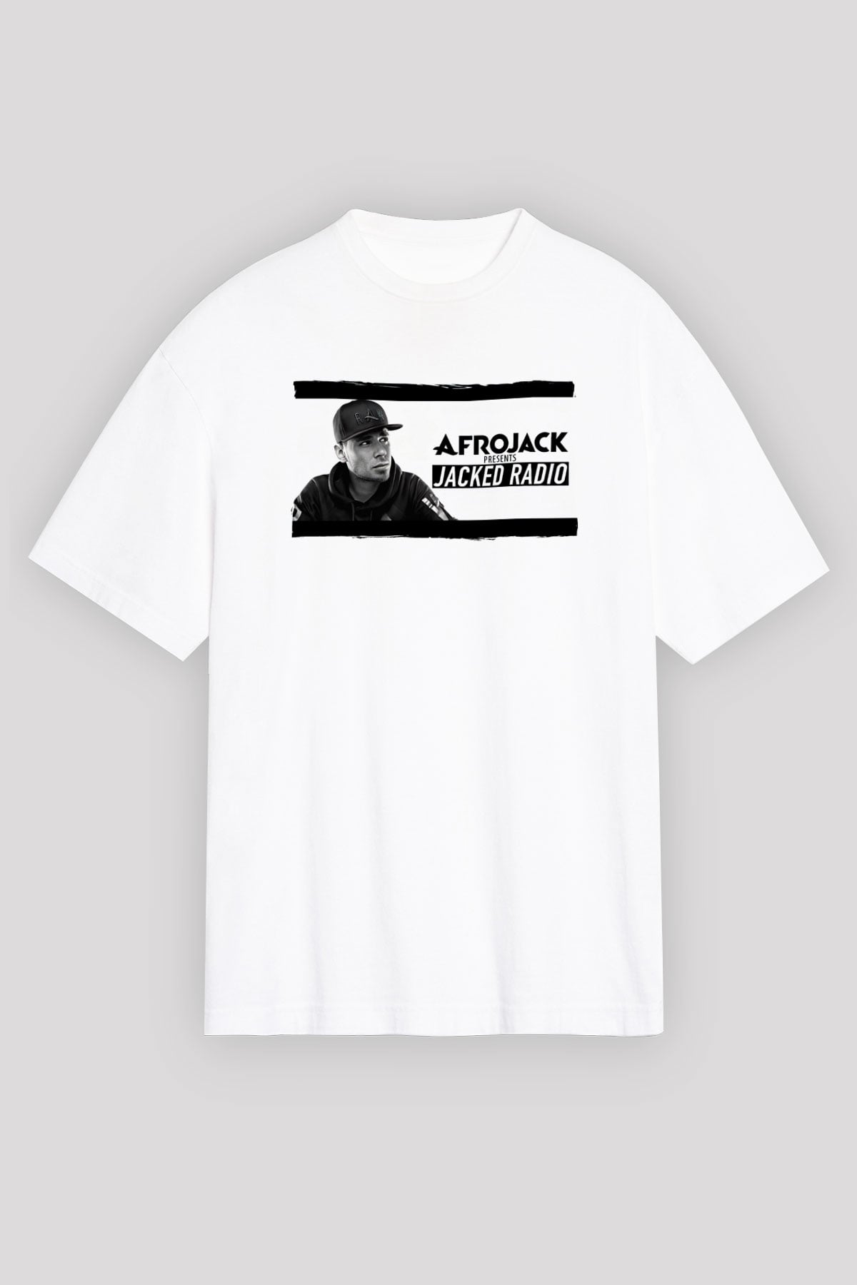 Afrojack Beyaz Unisex Tişört T-Shirt - TişörtFabrikası