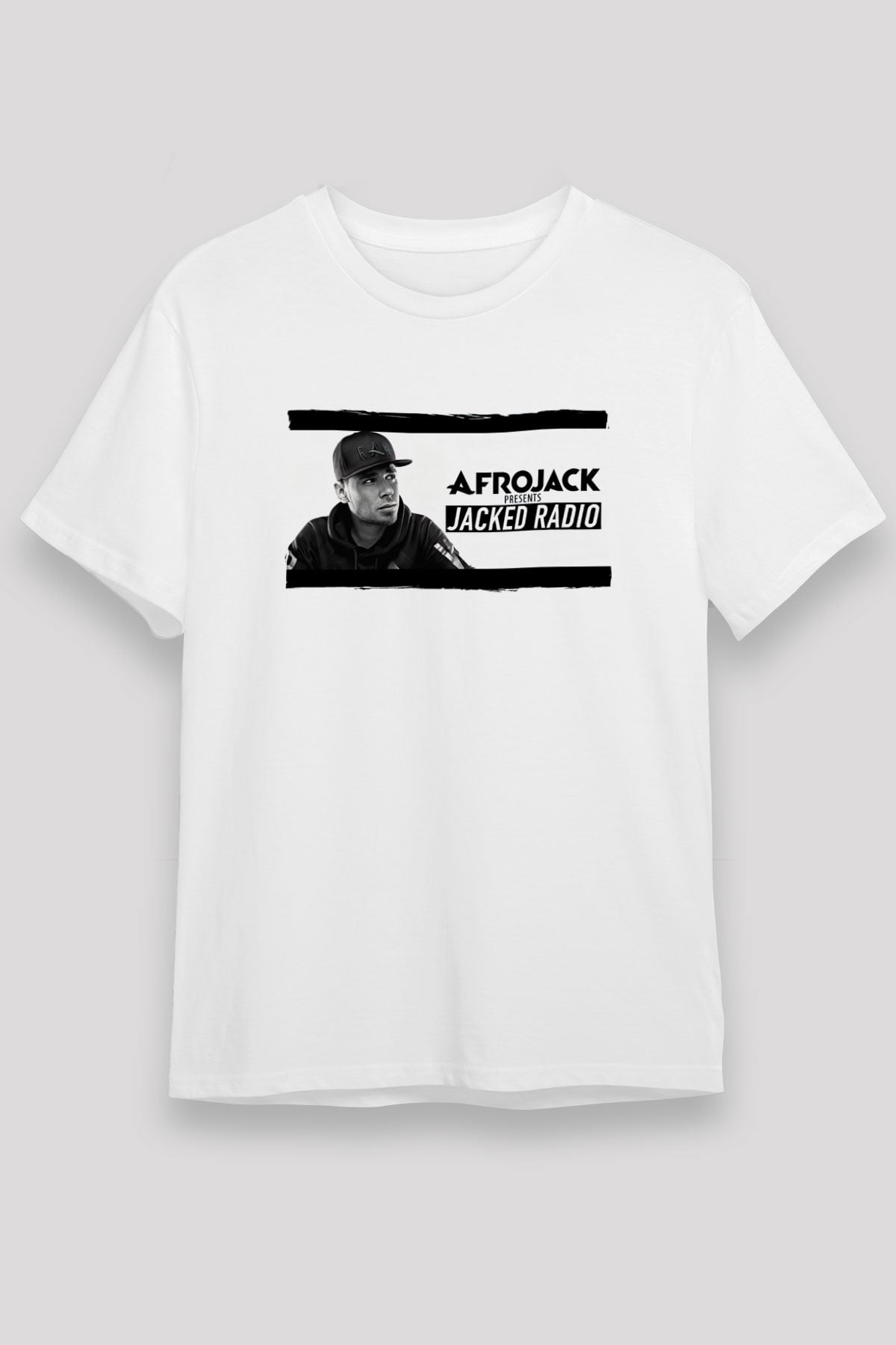 Afrojack Beyaz Unisex Tişört T-Shirt - TişörtFabrikası