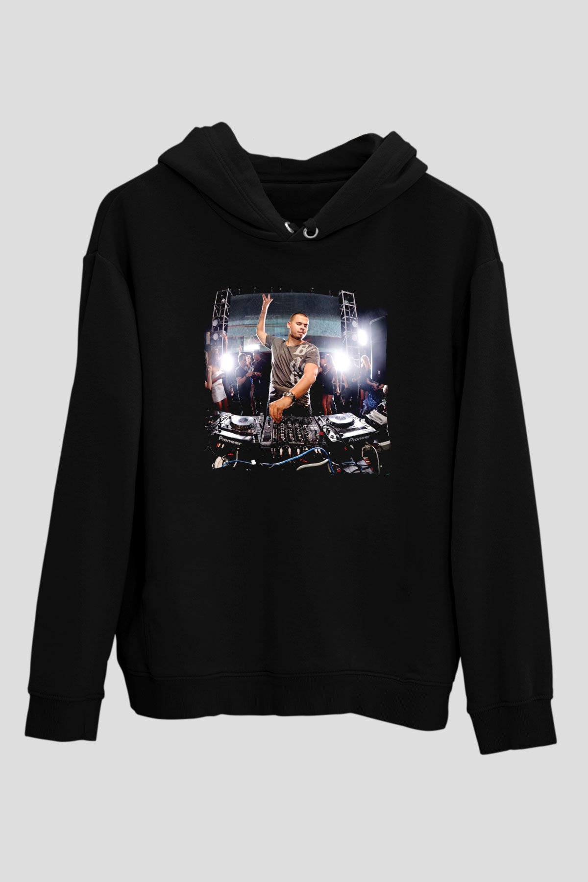 Afrojack Siyah Unisex Kapüşonlu Sweatshirt