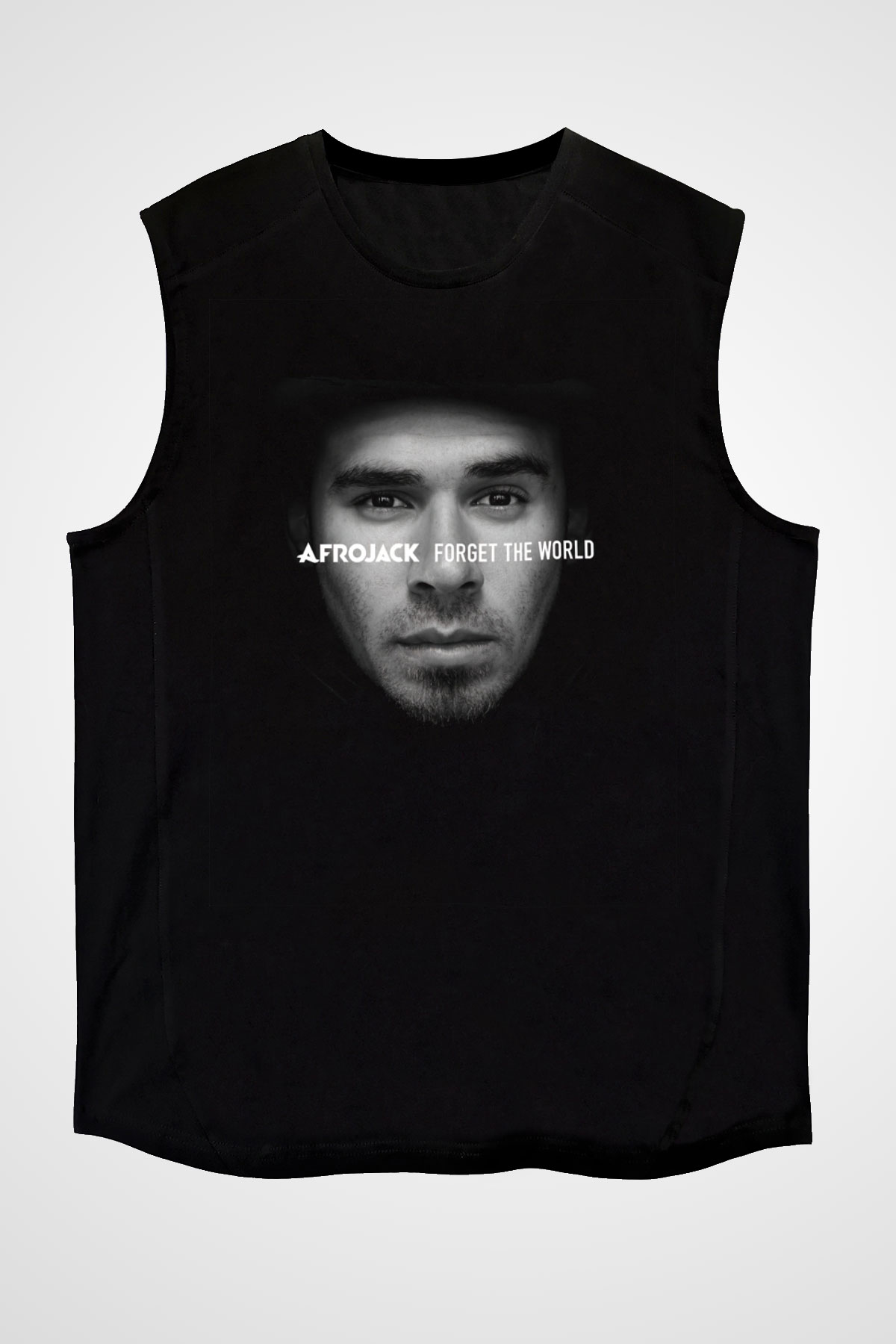 Afrojack Siyah Unisex Kolsuz Tişört