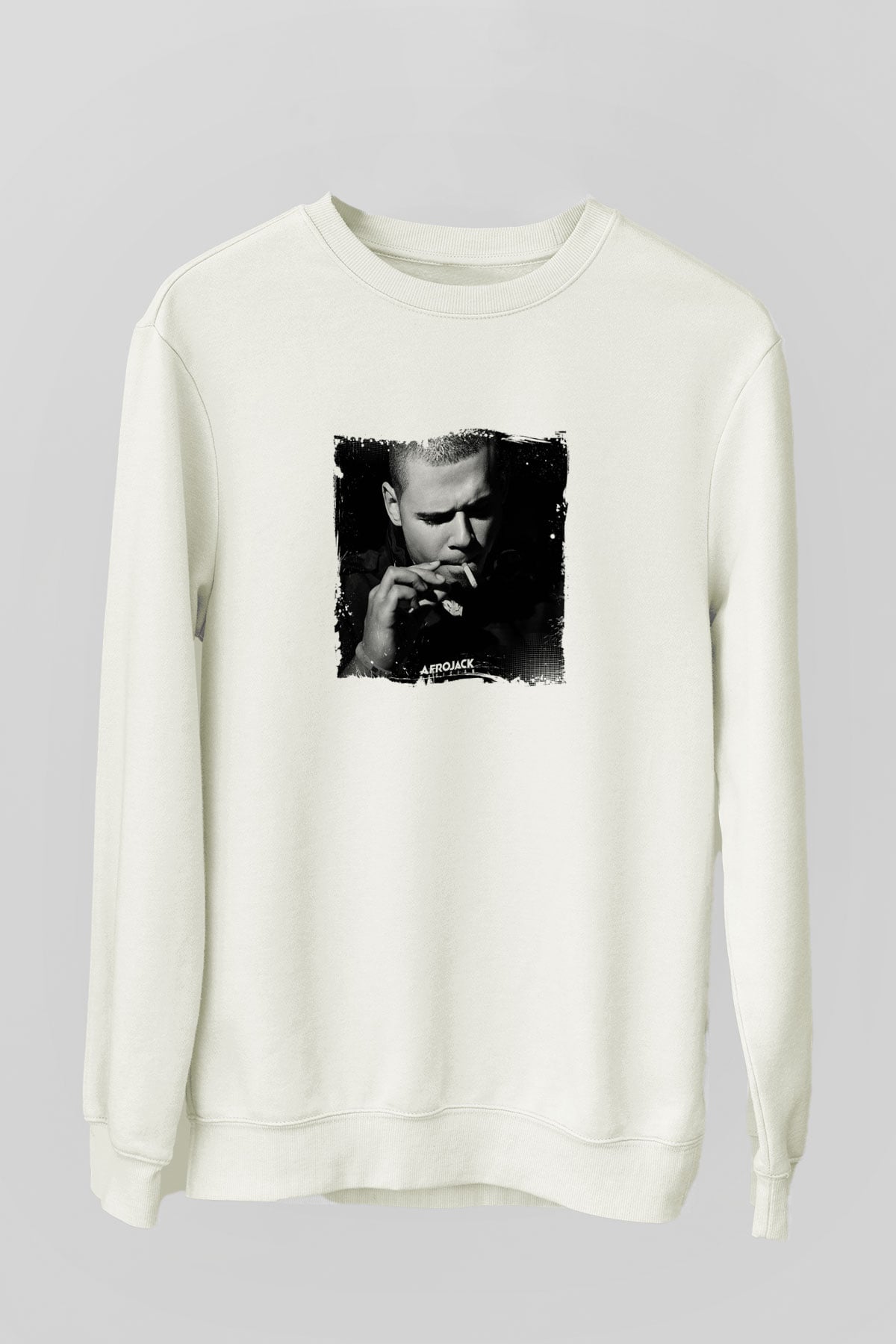 AfrojackBaskılı Beyaz Sweatshirt