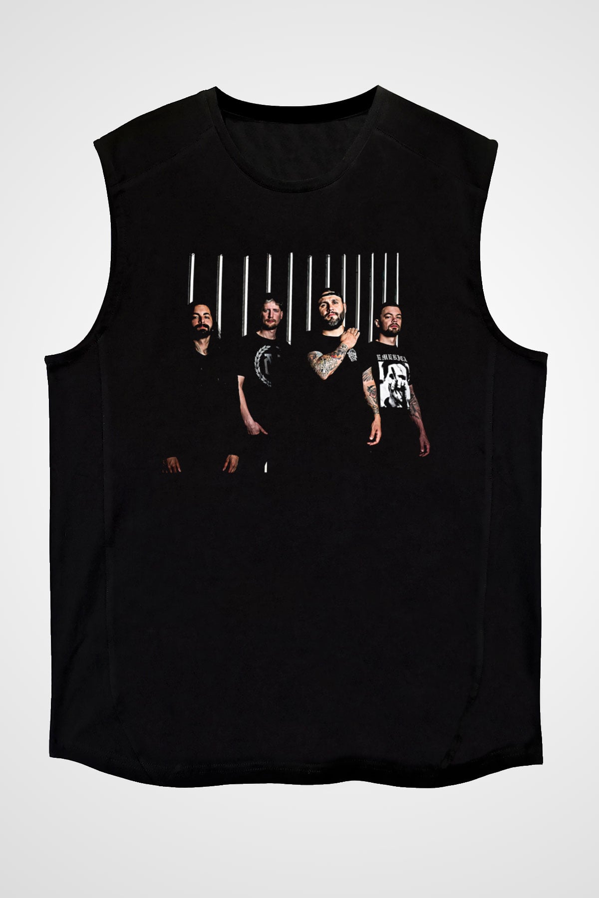 After The Burial Baskılı Unisex Siyah Kolsuz Tişört - Tshirt