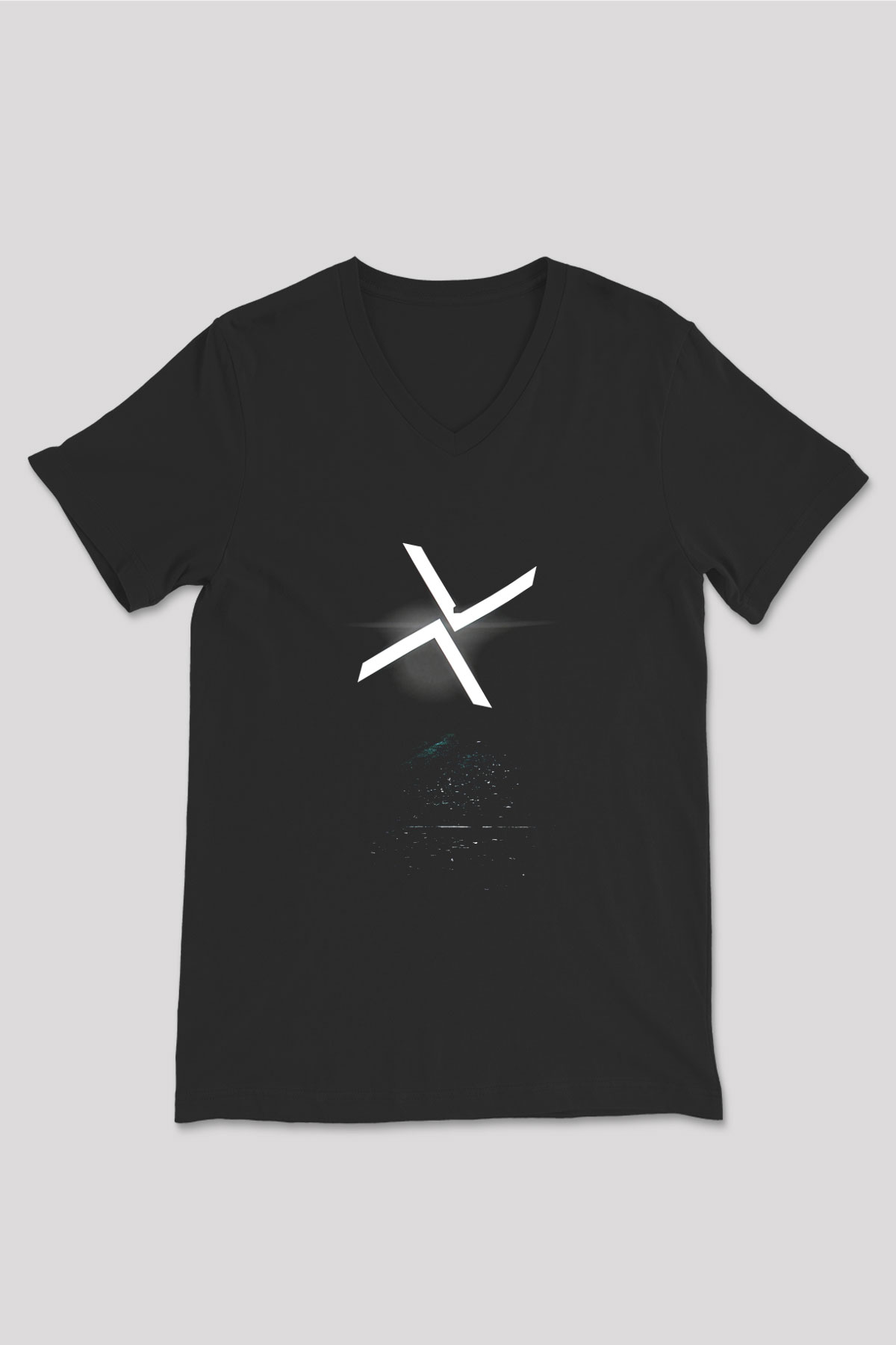 After The Burial Baskılı Unisex Siyah V Yaka Tişört - Tshirt