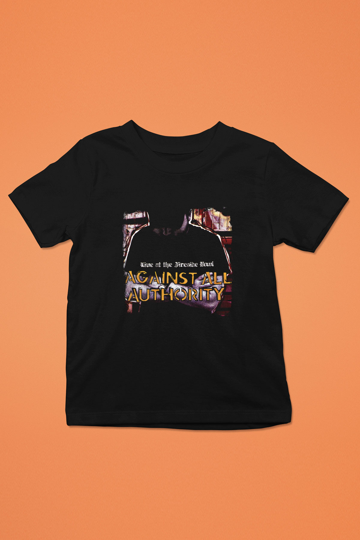 Against All Authority Baskılı Unisex Siyah Çocuk Tişört