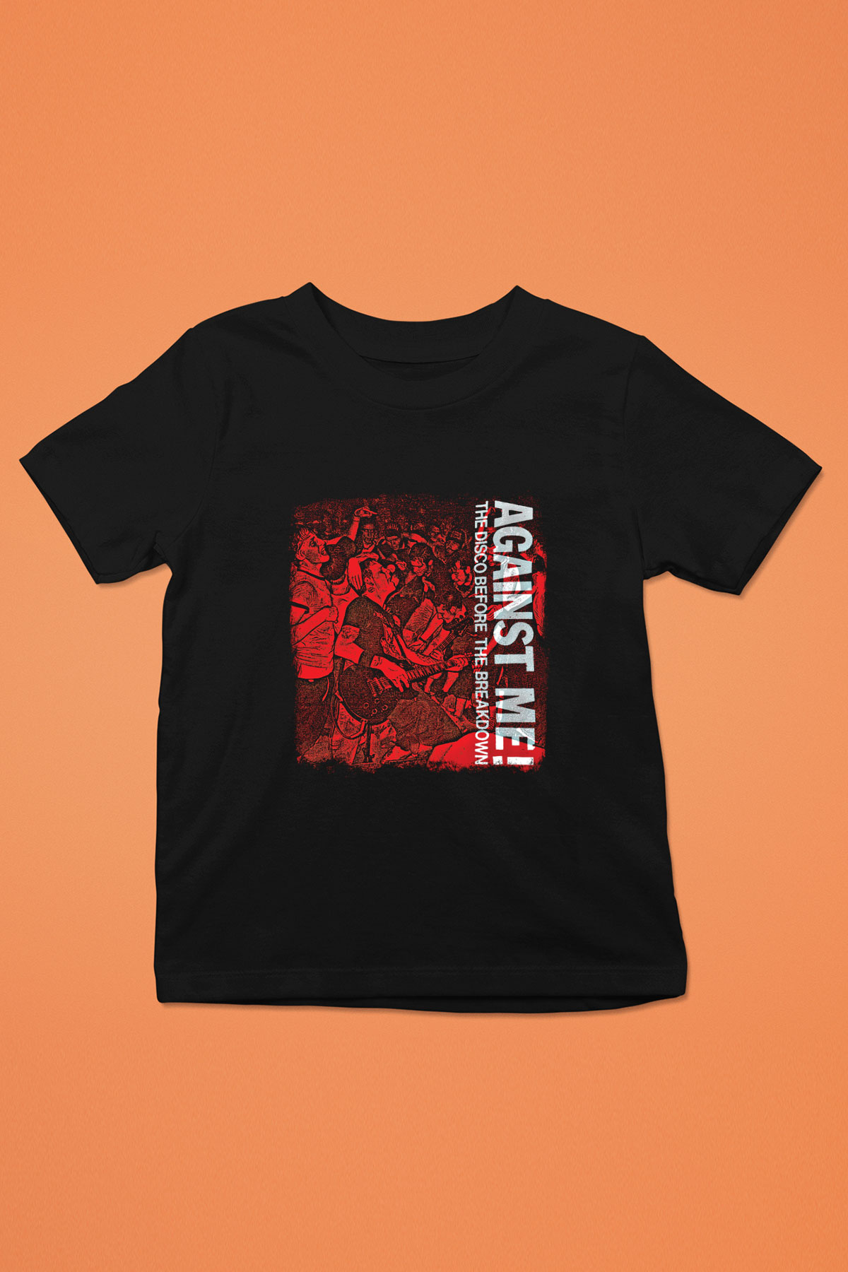 Against Me Baskılı Unisex Siyah Çocuk Tişört