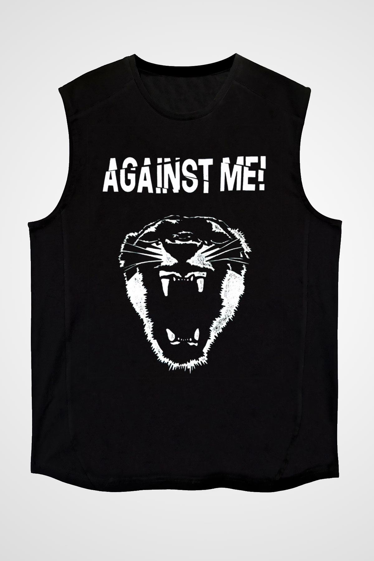 Against Me Siyah Unisex Kolsuz Tişört