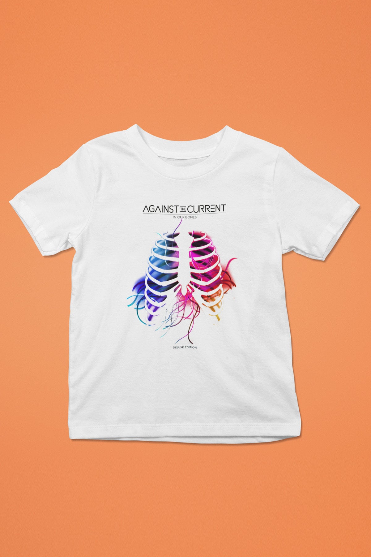 Against The Current Baskılı Beyaz Unisex Çocuk Tişört