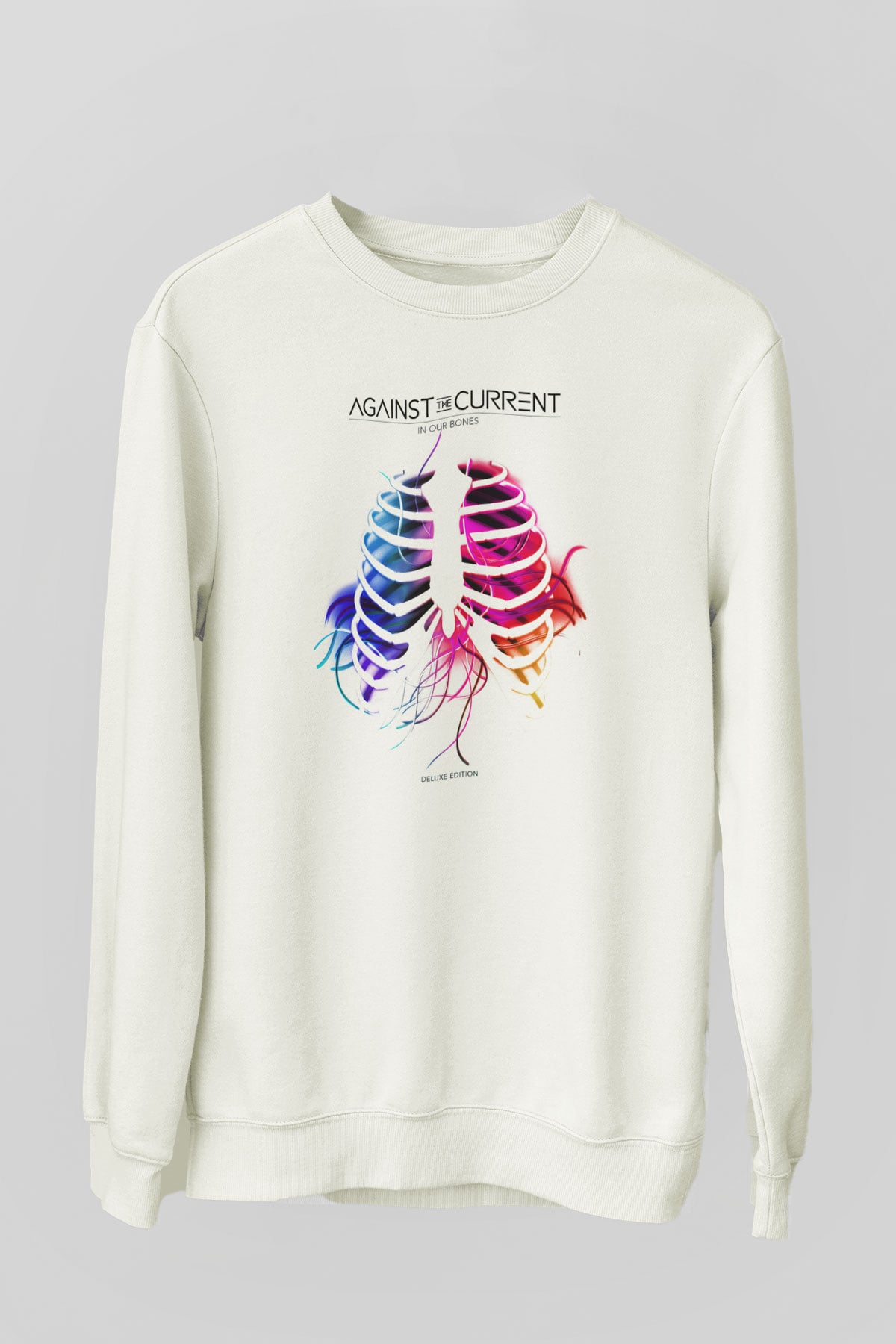 Against The Current Beyaz Unisex Sweatshirt