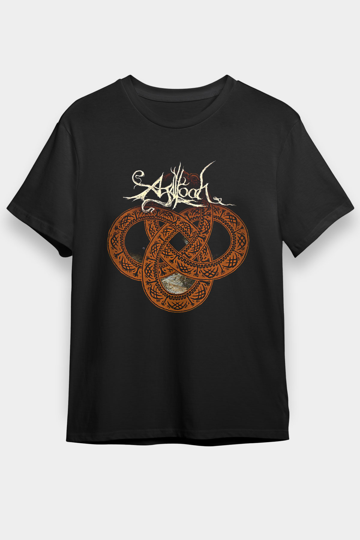 Agalloch Baskılı Unisex Siyah Tişört - Tshirt