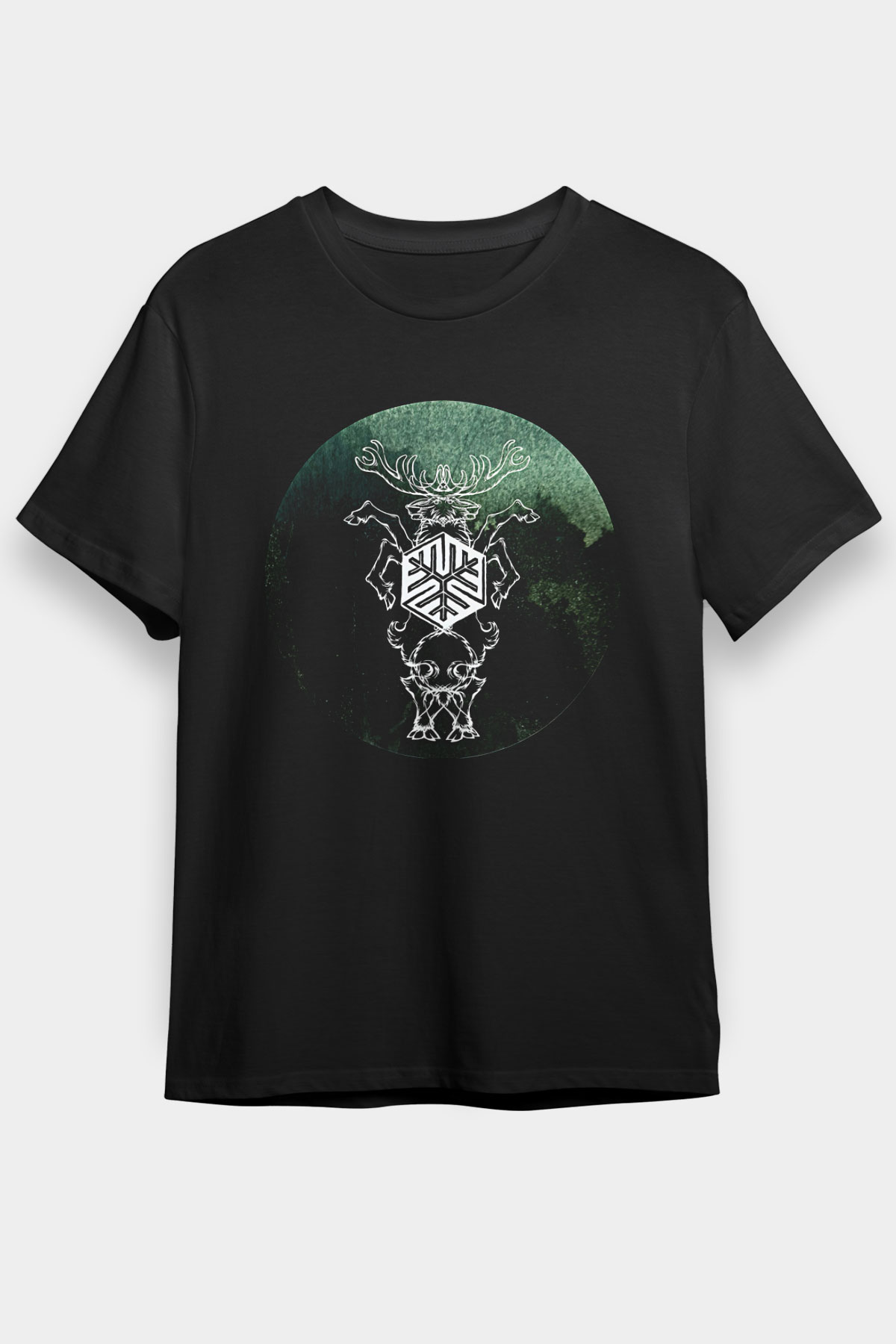 Agalloch Baskılı Unisex Siyah Tişört - Tshirt