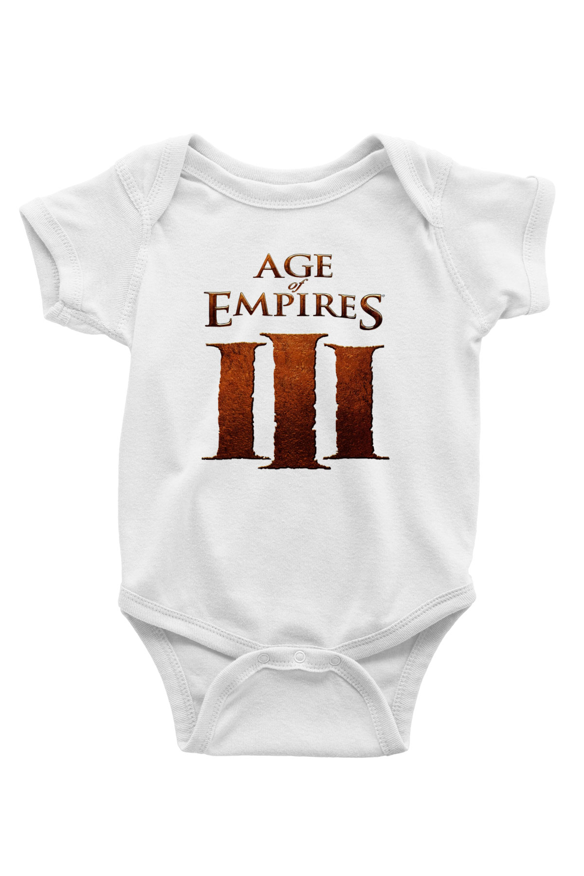 Age Of Empires Baskılı Beyaz Unisex Bebek Body - Zıbın