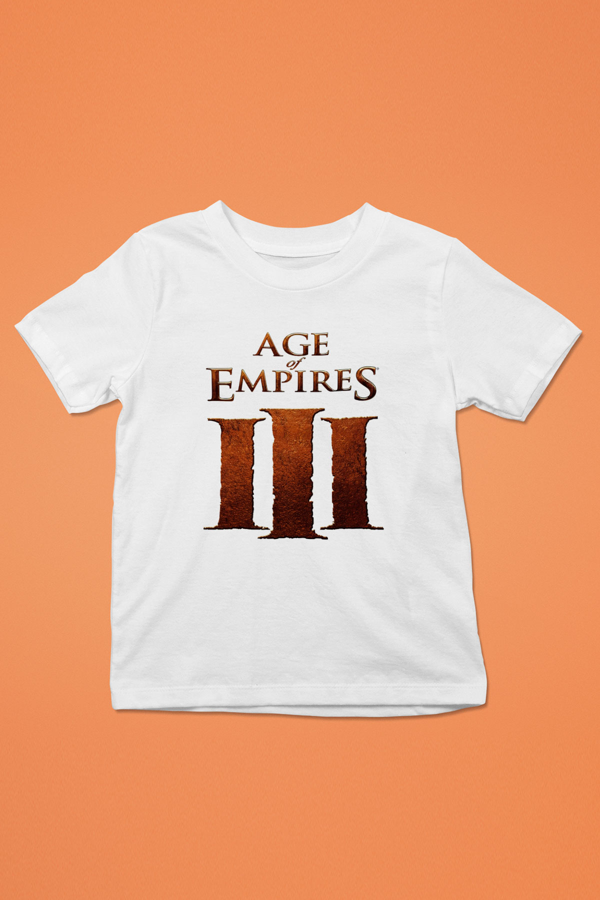 Age Of Empires Baskılı Beyaz Unisex Çocuk Tişört