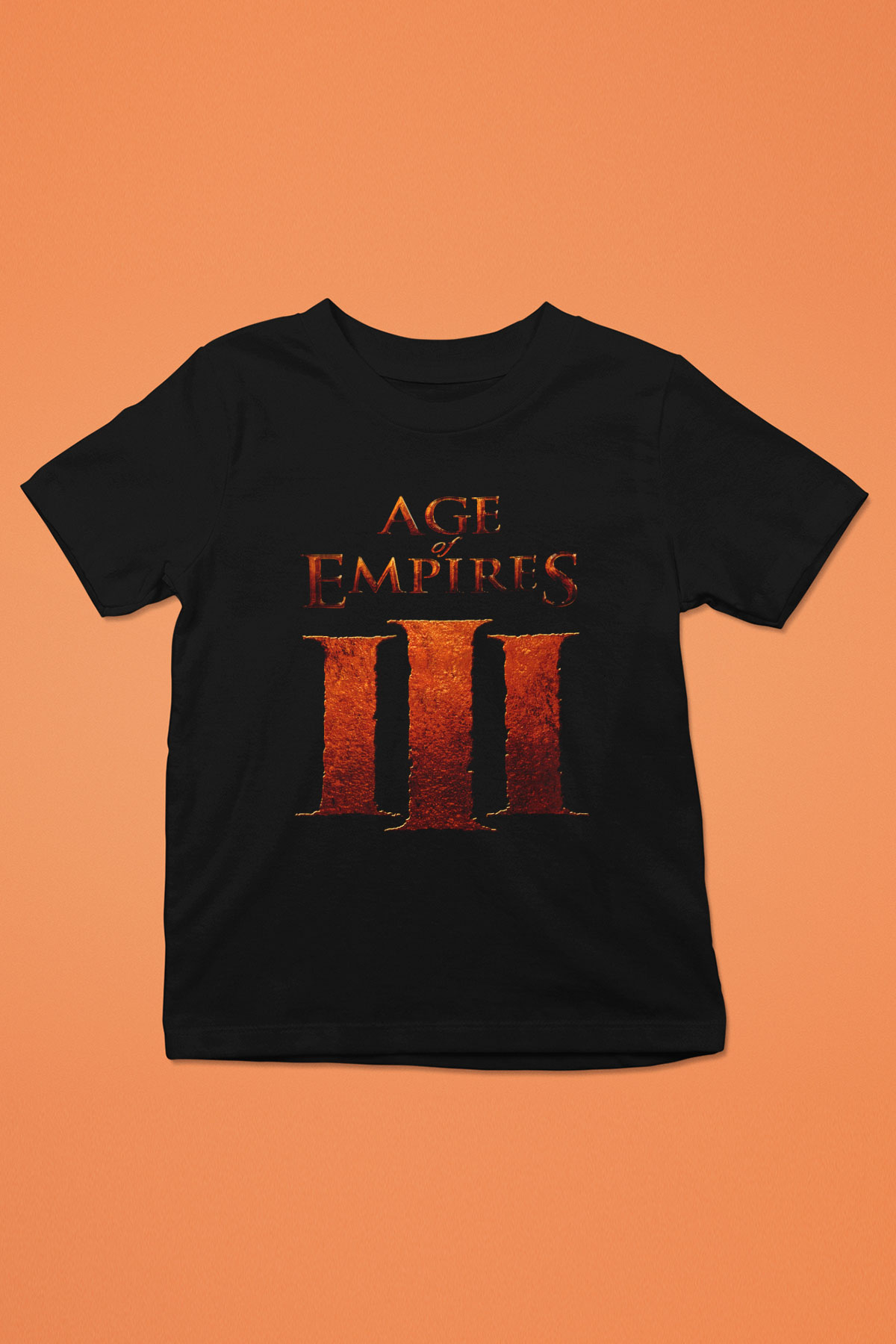 Age Of Empires Baskılı Siyah Unisex Çocuk Tişört
