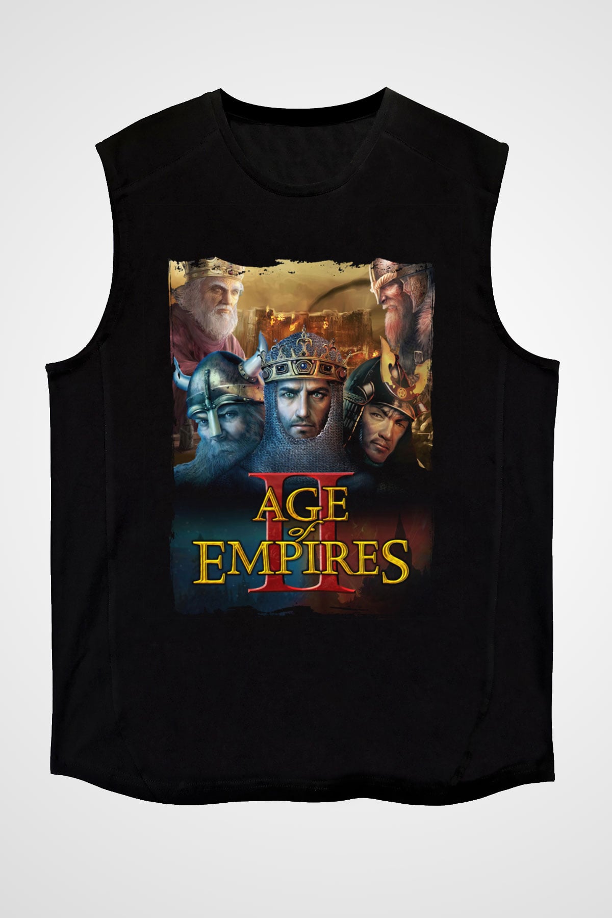 Age Of Empires Siyah Unisex Kolsuz Tişört