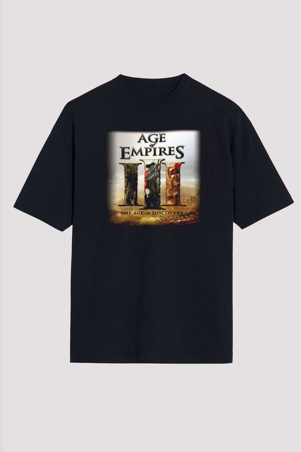 Age Of Empires Siyah Unisex Oversize Tişört T-Shirt