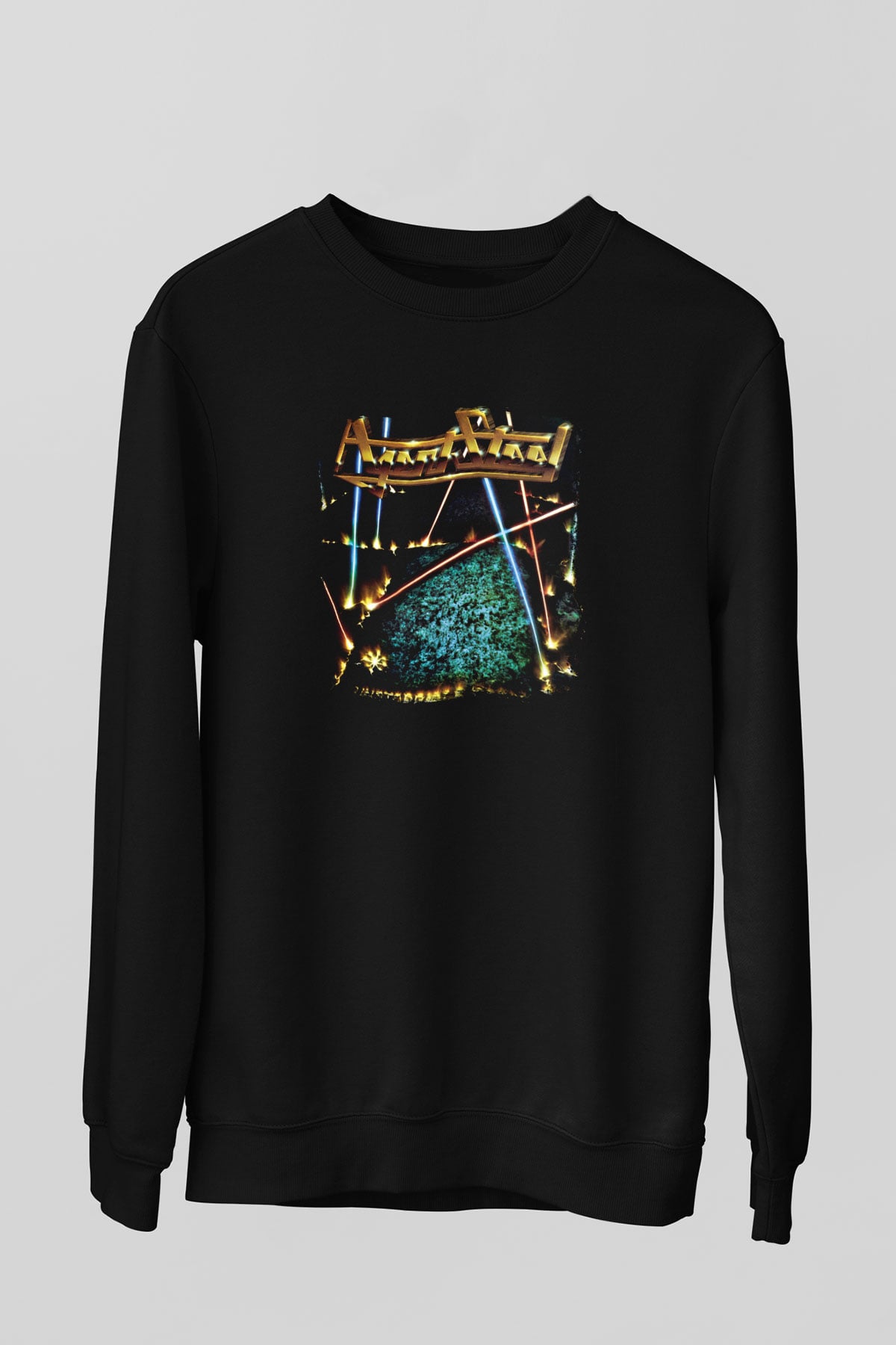 Agent Steel Baskılı Unisex Siyah Sweatshirt