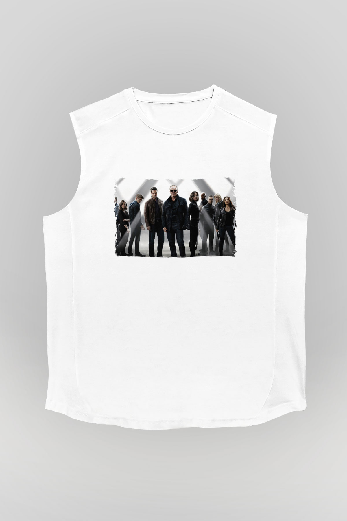 Agents of S.H.I.E.L.D. Beyaz Unisex Kolsuz Tişört