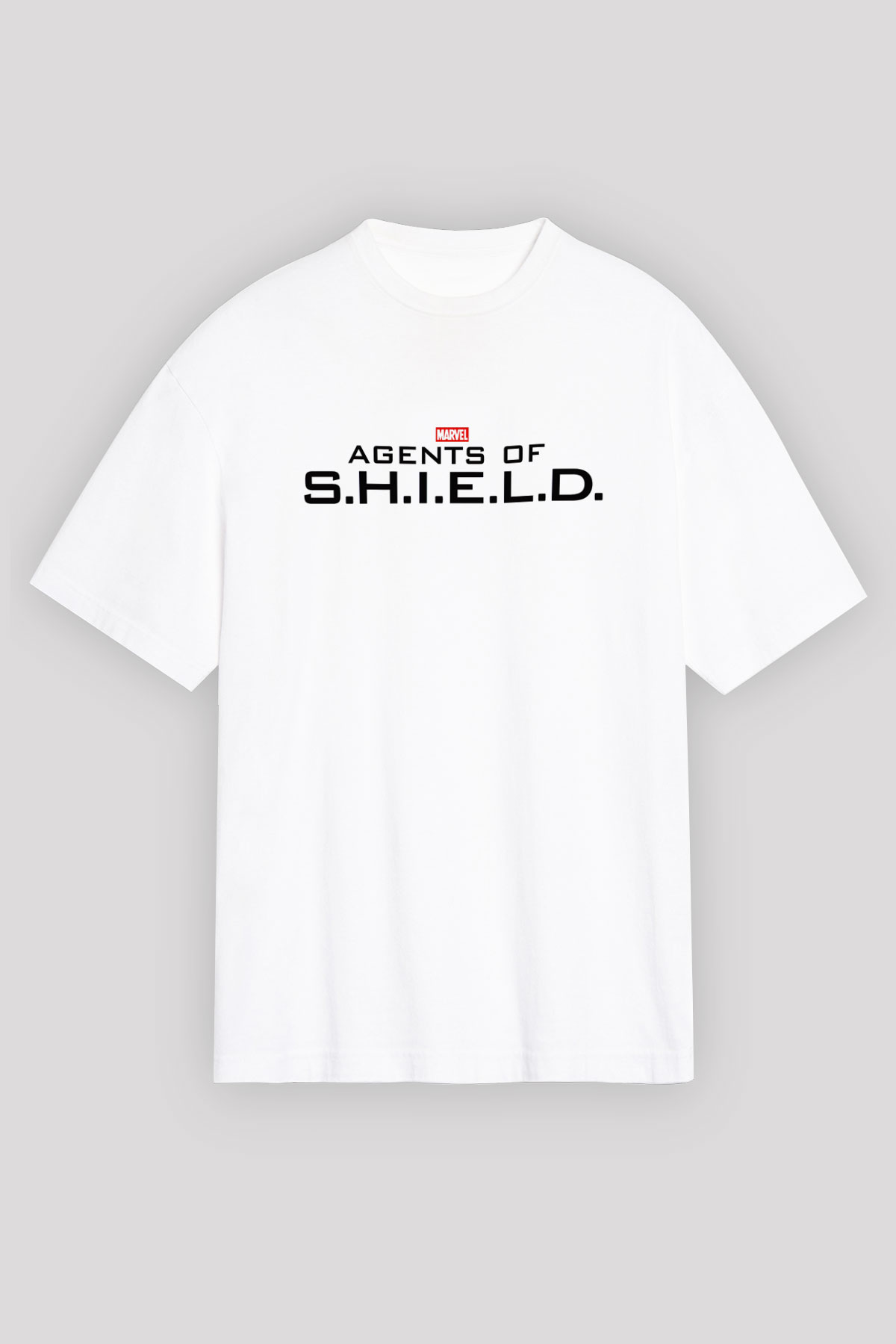 Agents of S.H.I.E.L.D. Beyaz Unisex Oversize Tişört T-Shirt