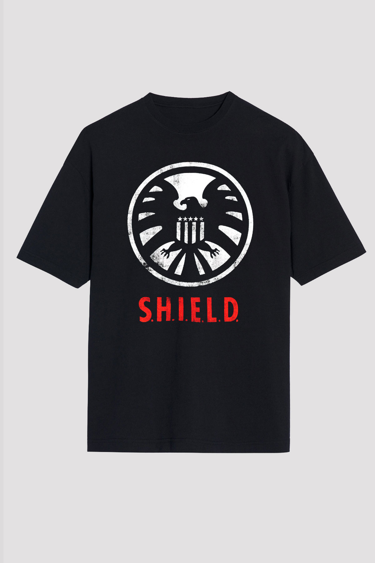Agents of S.H.I.E.L.D. Siyah Unisex Oversize Tişört T-Shirt