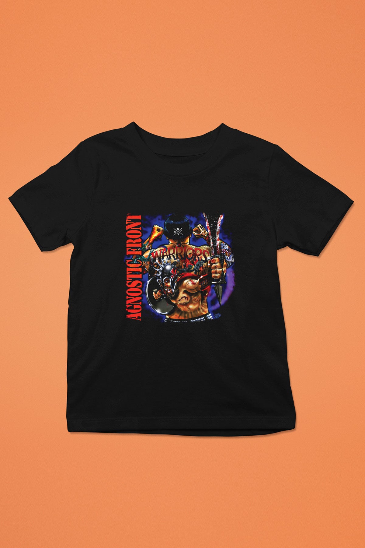Agnostic Front Baskılı Unisex Siyah Çocuk Tişört