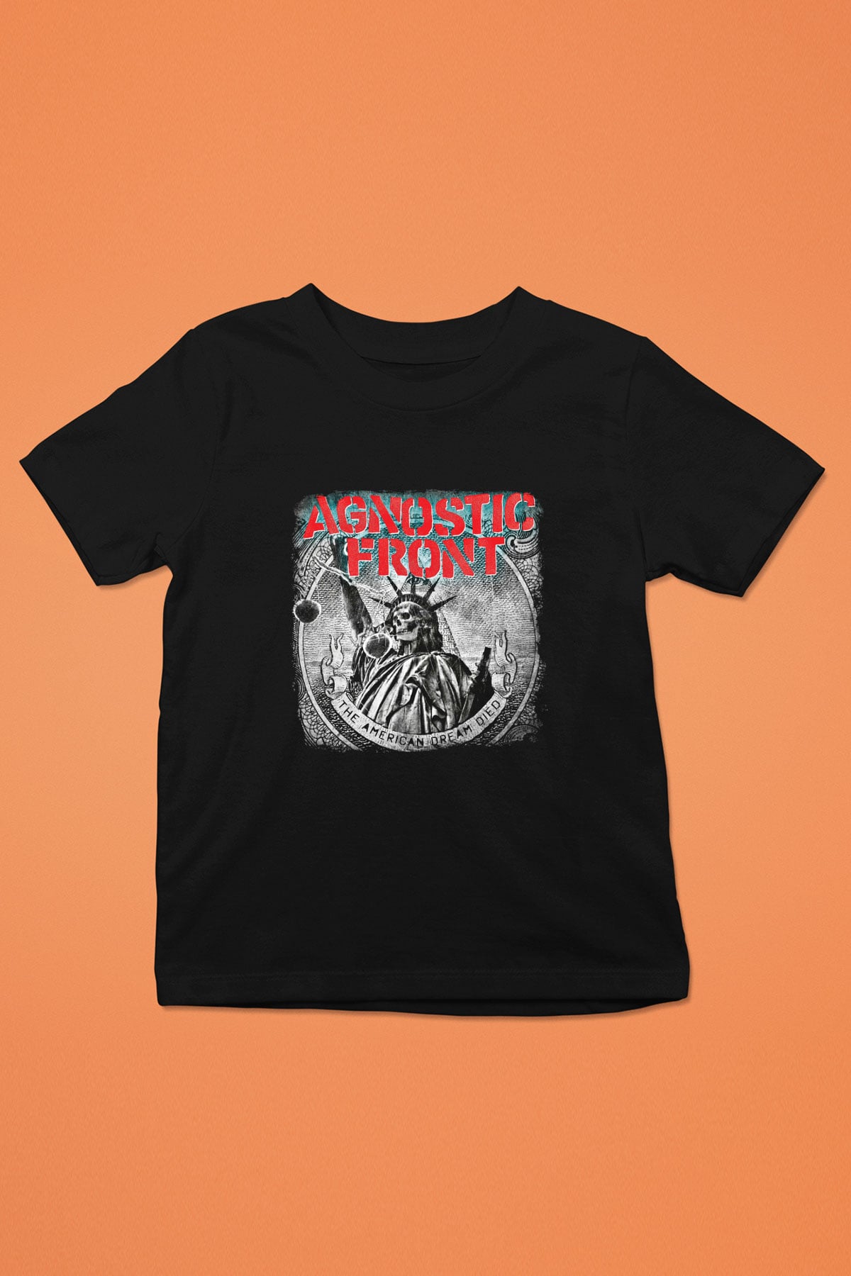 Agnostic Front Baskılı Unisex Siyah Çocuk Tişört