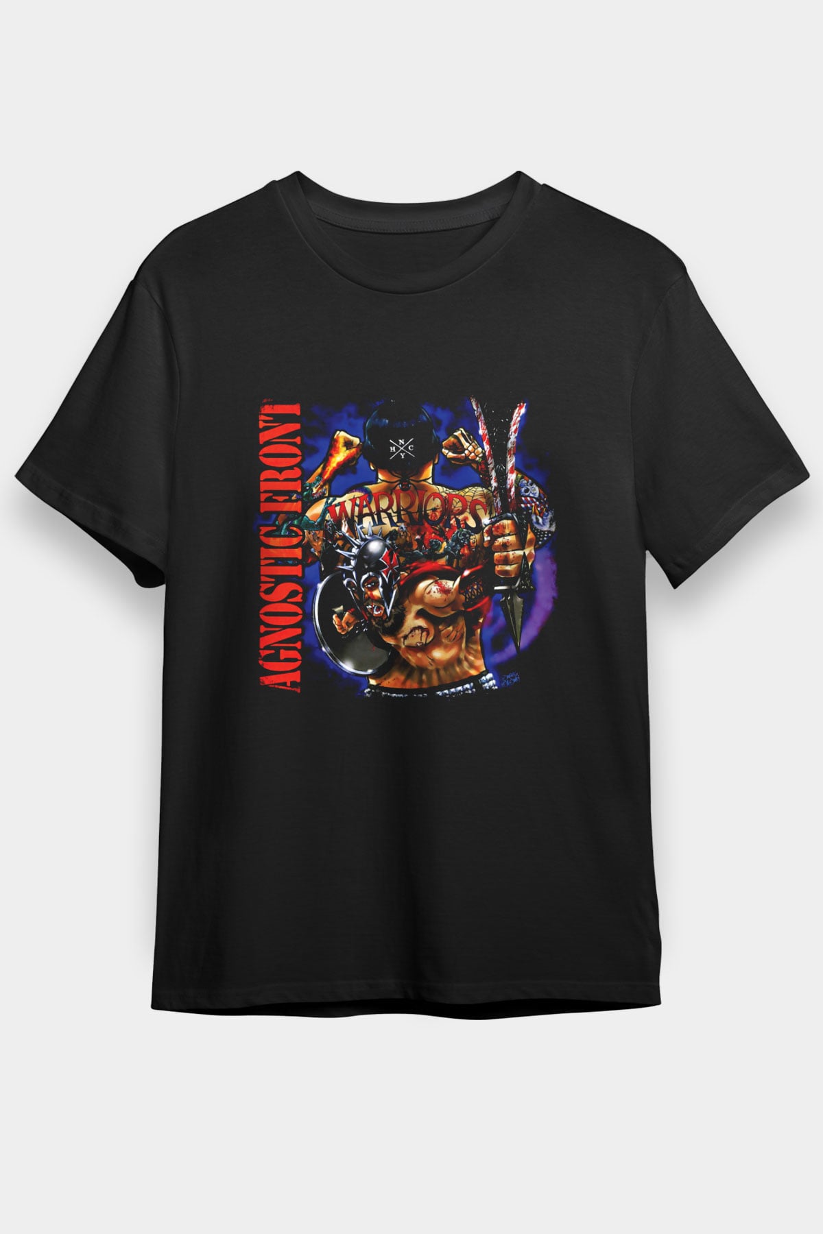 Agnostic Front Baskılı Unisex Siyah Tişört