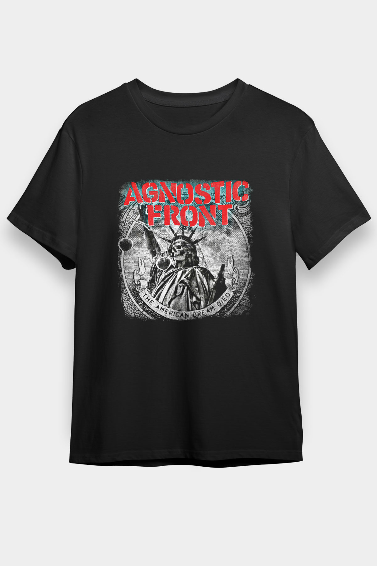 Agnostic Front Baskılı Unisex Siyah Tişört