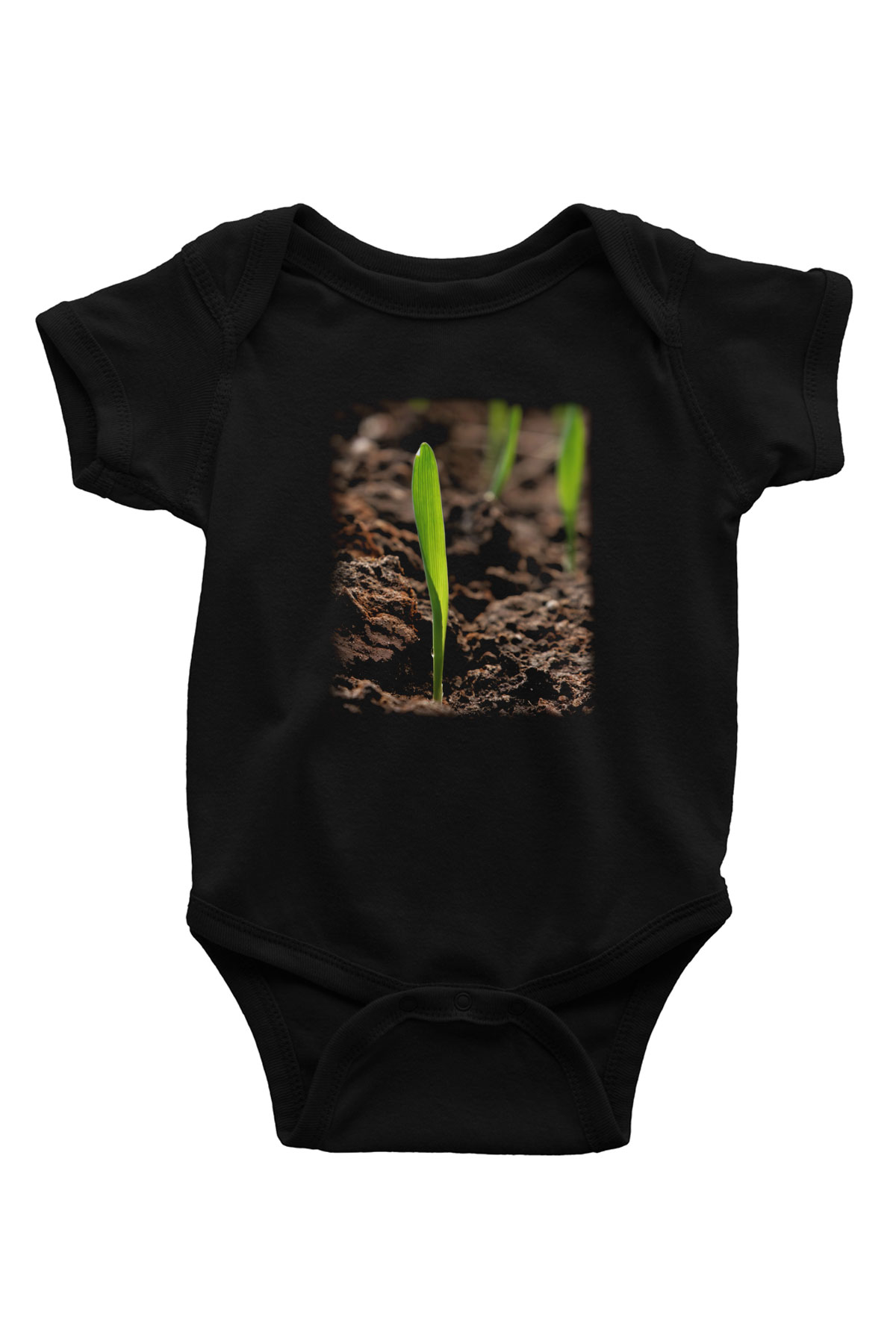 Agronomist Baskılı Siyah Bebek Body - Zıbın