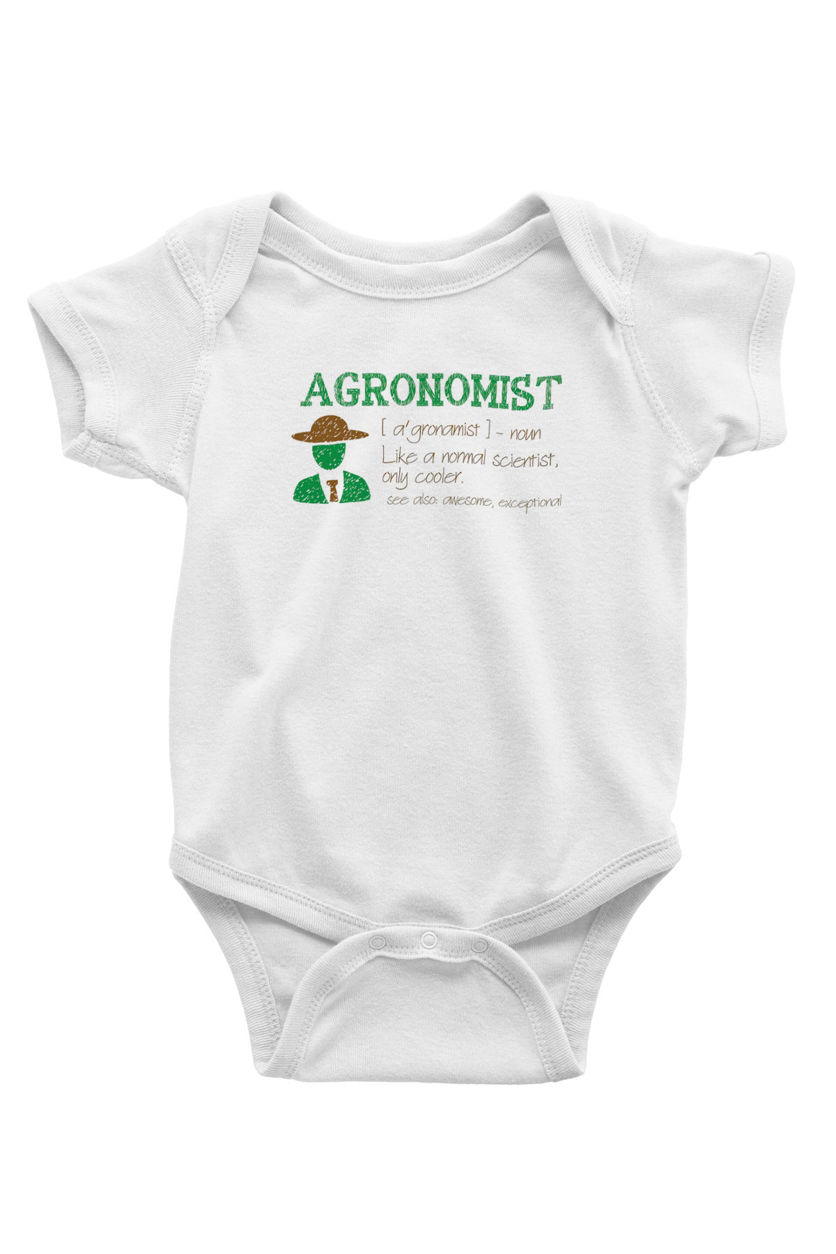Agronomist Beyaz Bebek Body - Zıbın