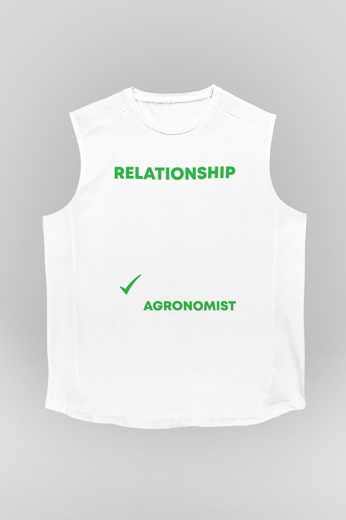 Agronomist Beyaz Unisex Kolsuz Tişört