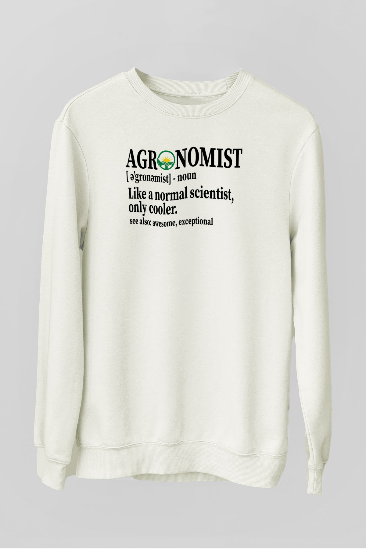Agronomist Beyaz Unisex Sweatshirt