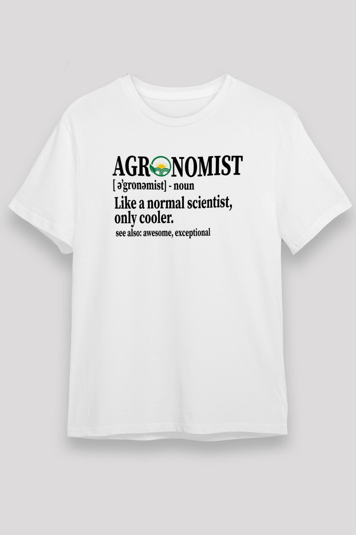 Agronomist Beyaz Unisex Tişört T-Shirt - TişörtFabrikası