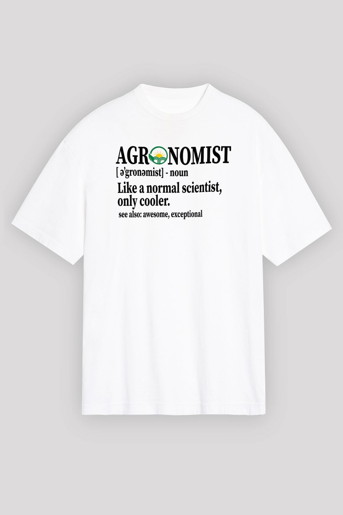Agronomist Beyaz Unisex Tişört T-Shirt - TişörtFabrikası