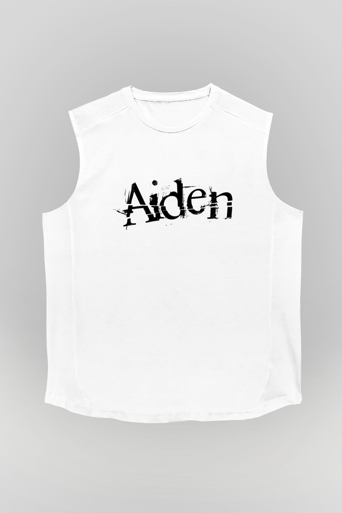 Aiden Beyaz Unisex Kolsuz Tişört